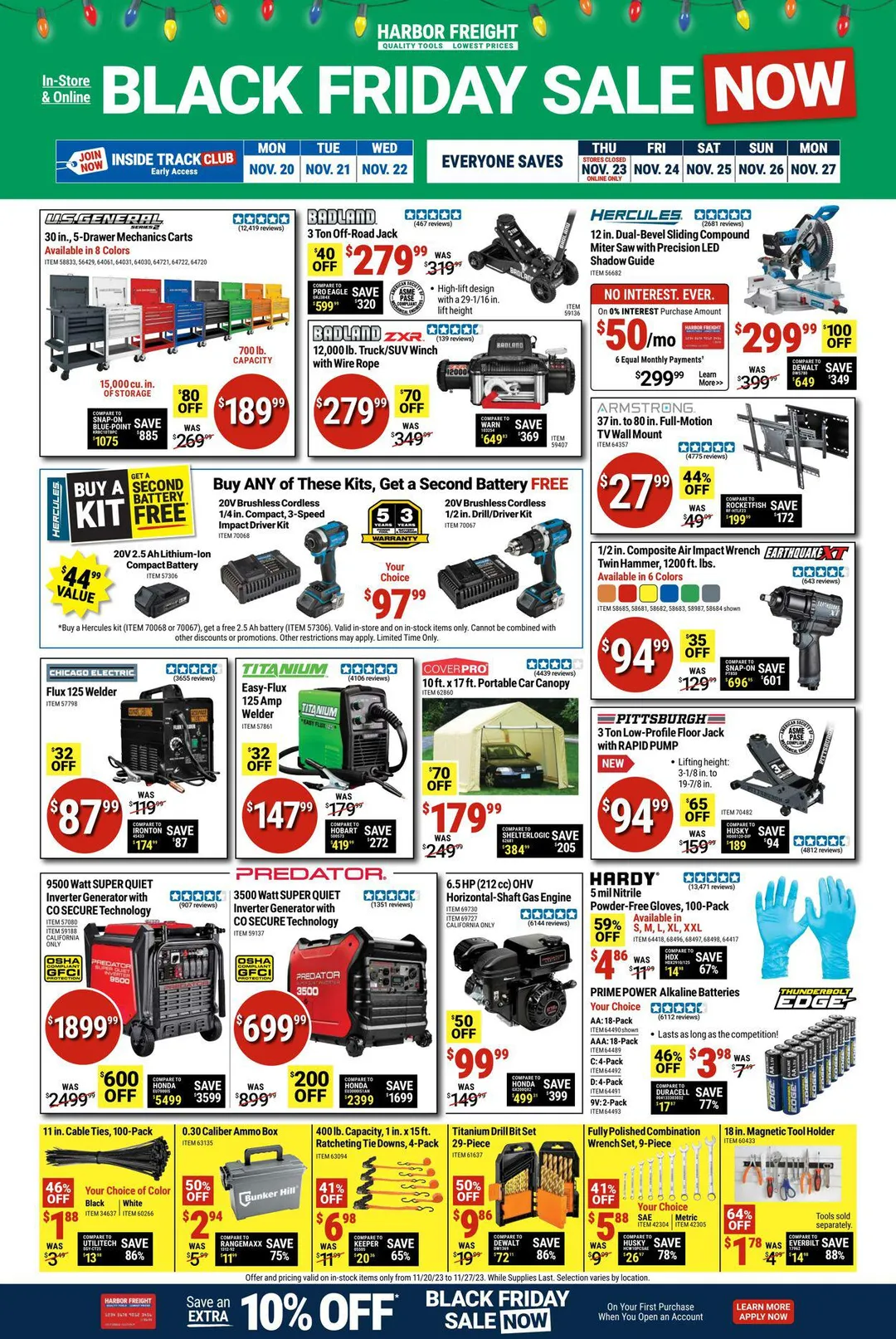 Harbor Freight Black Friday 2023 Valid until Nov 27