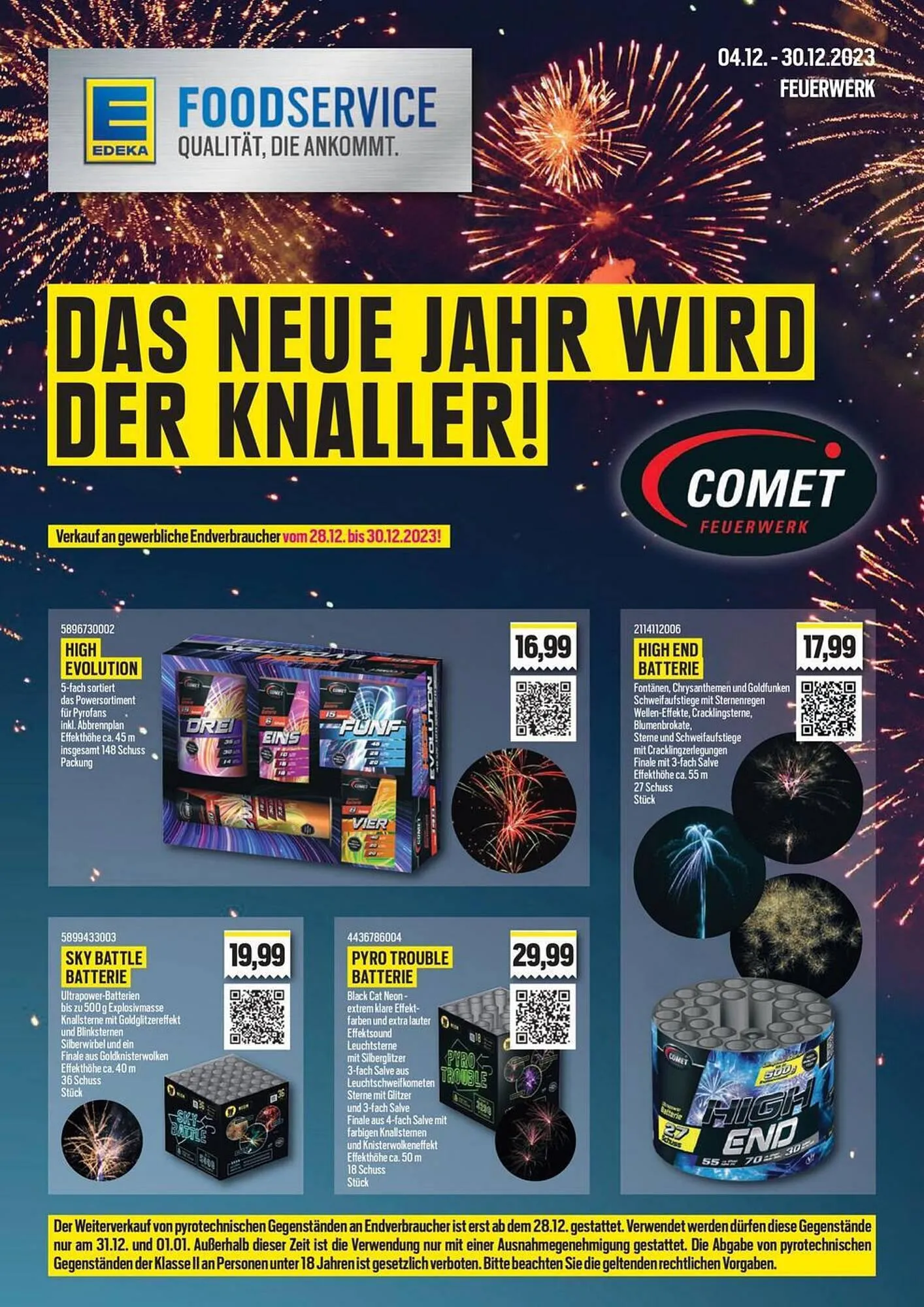 EDEKA Feuerwerk Prospekt gültig bis 30. Dezember 2023