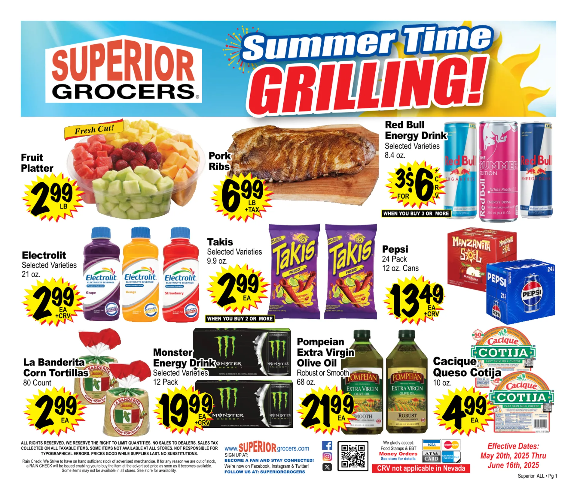 Weekly ad Superior Grocers Super Savers from May 27 to June 16 2025 - Page 1