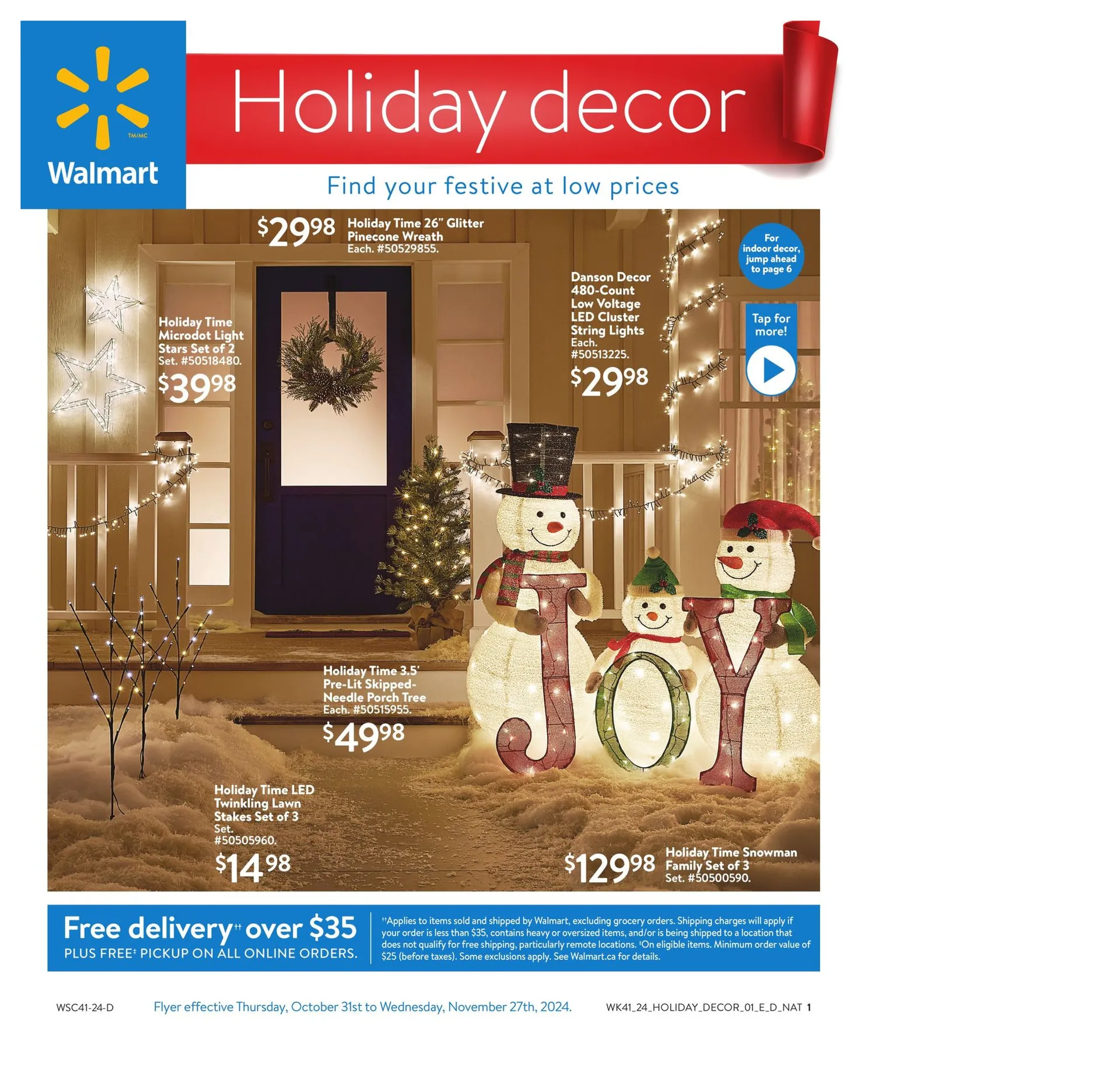 Weekly ad Walmart Holiday Decor from October 31 to November 27 2024 - Page 