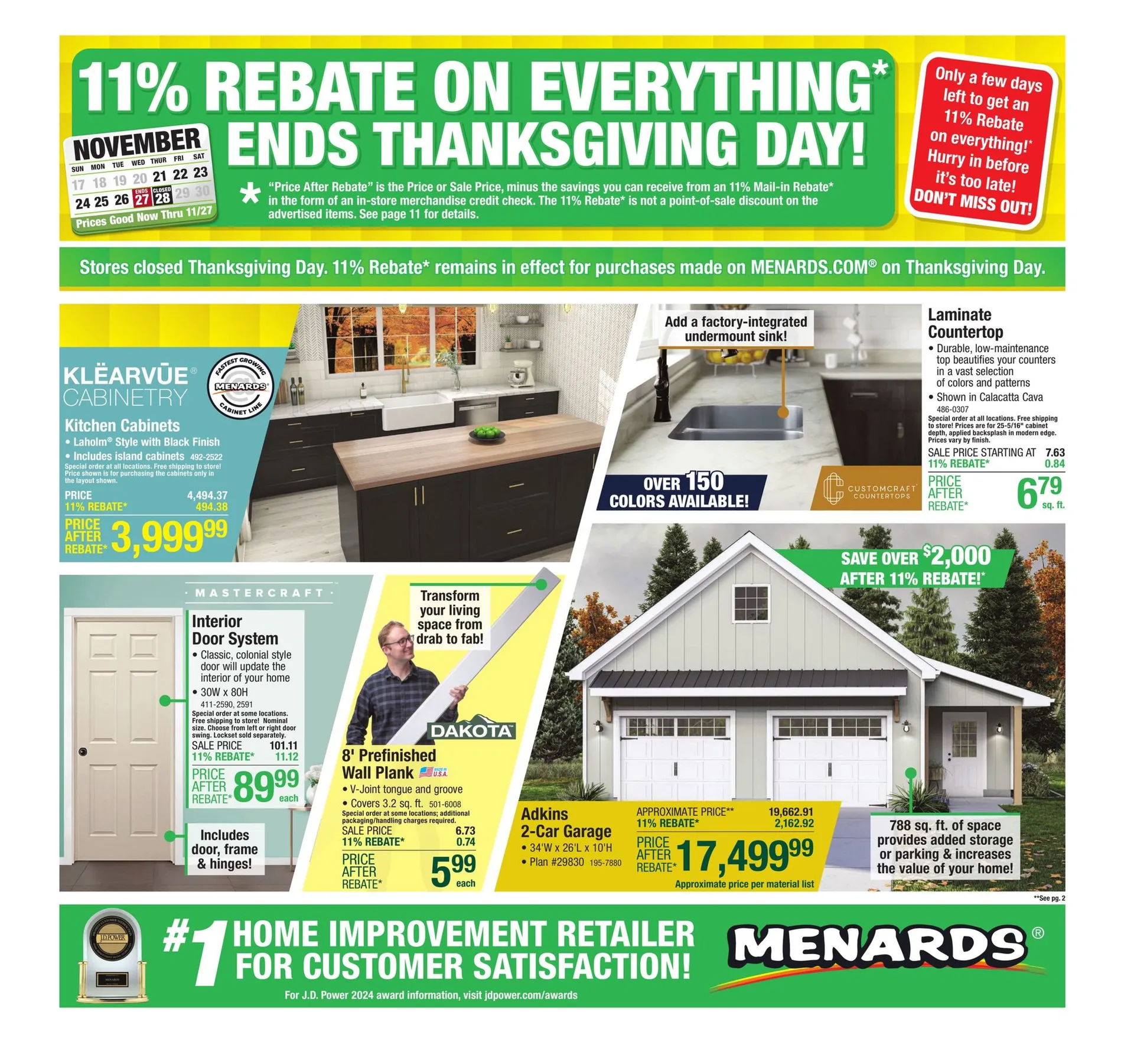 Weekly ad Menards sales from November 20 to November 27 2024 - Page 