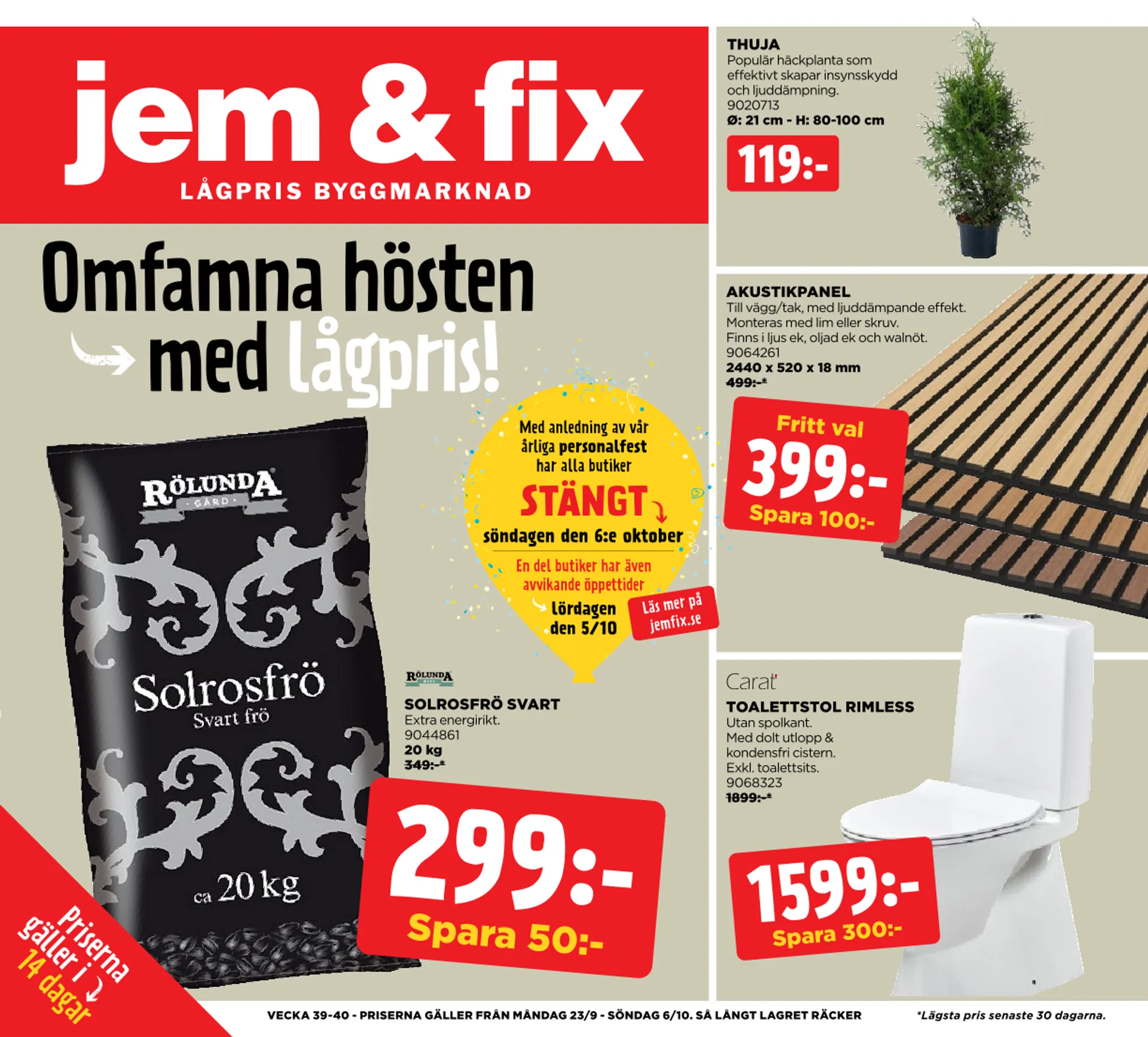 Jem och Fixs specialerbjudanden från 22 september till 6 oktober 2024 - Reklamblad sidor 