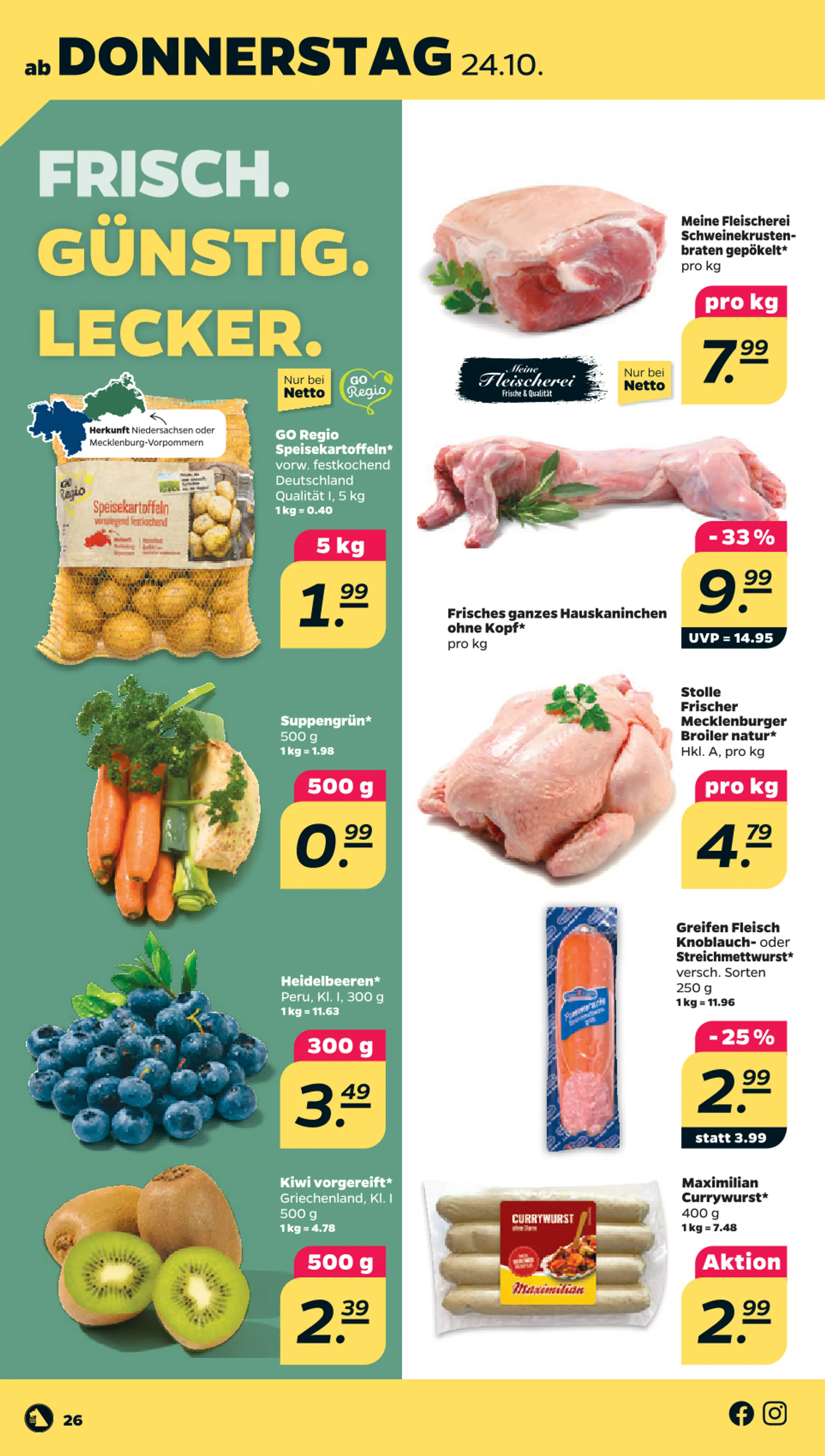 Netto Angebote von 21. Oktober bis 26. Oktober 2024 - Prospekt seite 26