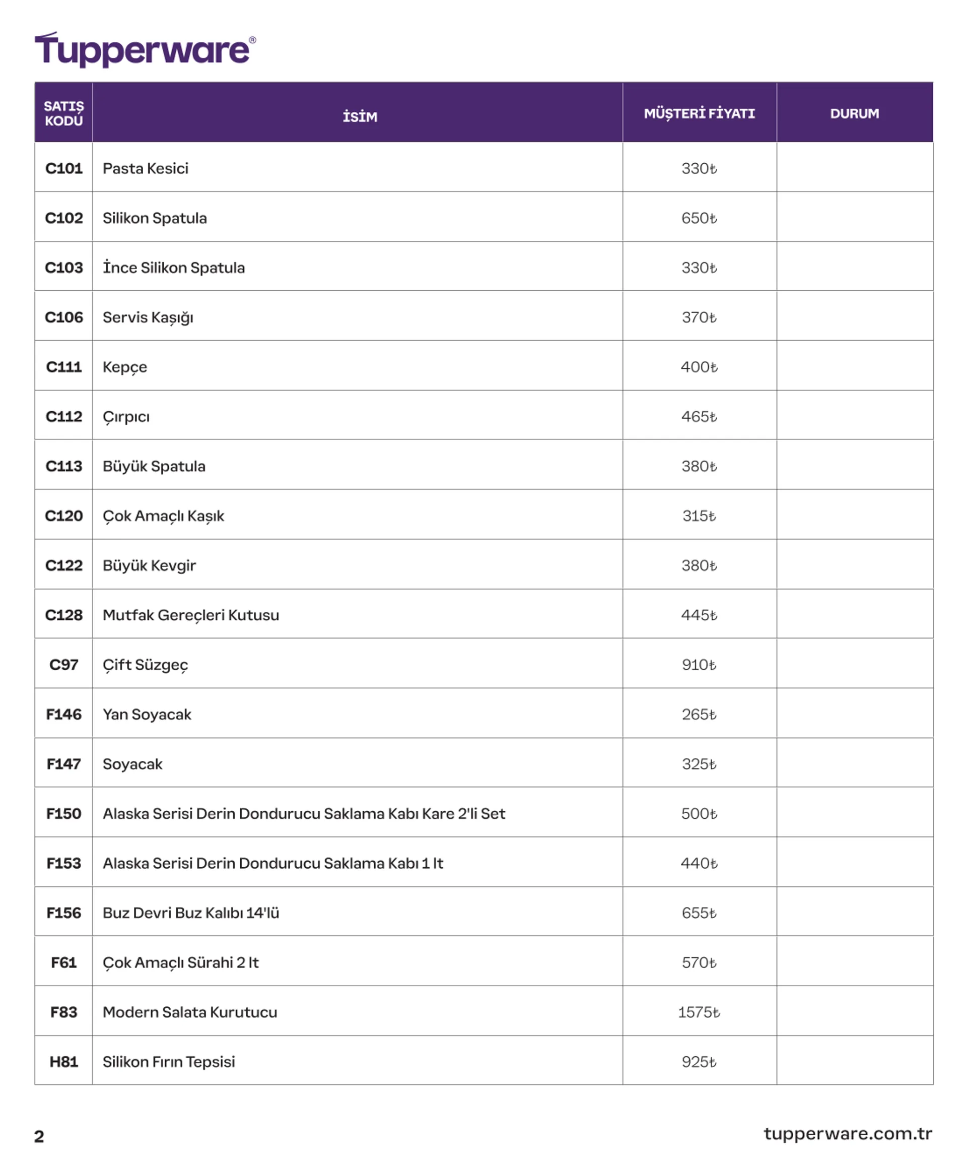 Katalog Tupperware mağazasının özel fırsatı 1 Ocak - 21 Mart 2025 - aktüel Sayfa 52