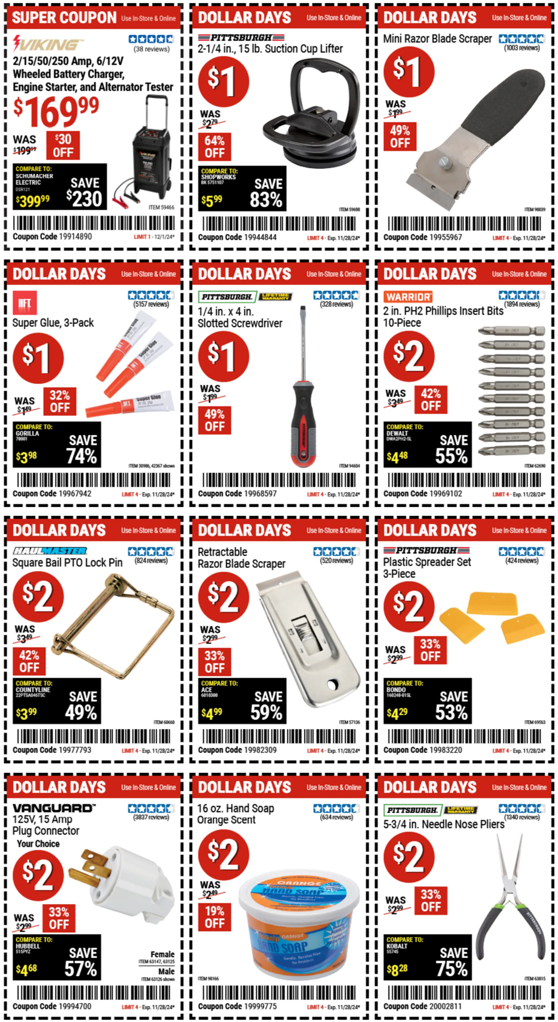 Weekly ad Harbor Freight sales coupon from November 17 to December 17 2024 - Page 