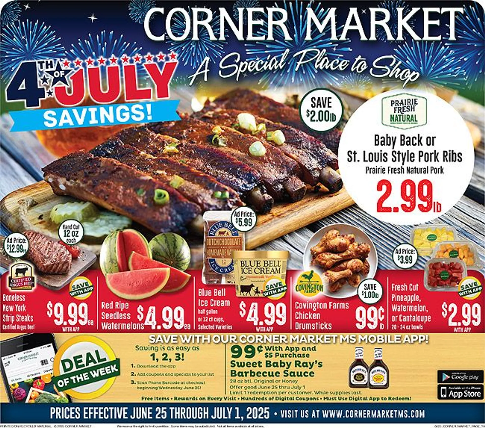 Weekly ad Corner Market Sales from June 25 to July 1 2025 - Page 1