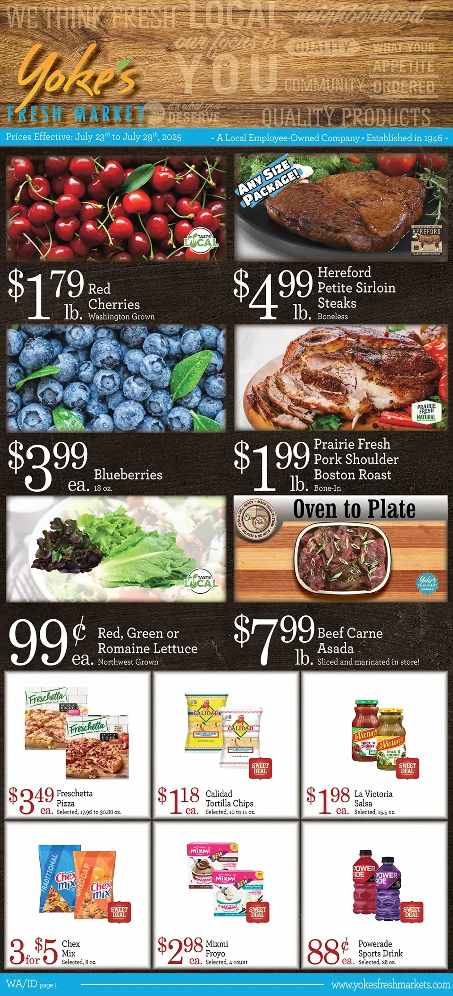 Weekly ad Yoke's Fresh Market Sales from July 23 to July 29 2025 - Page 1