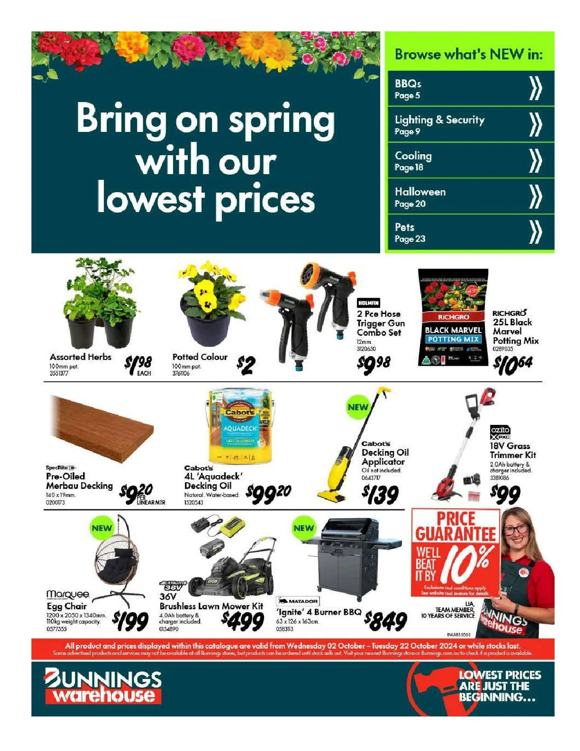 Bunnings Warehouse Weekly Ad - Catalogue valid from 2 October to 22 October 2024 - page 