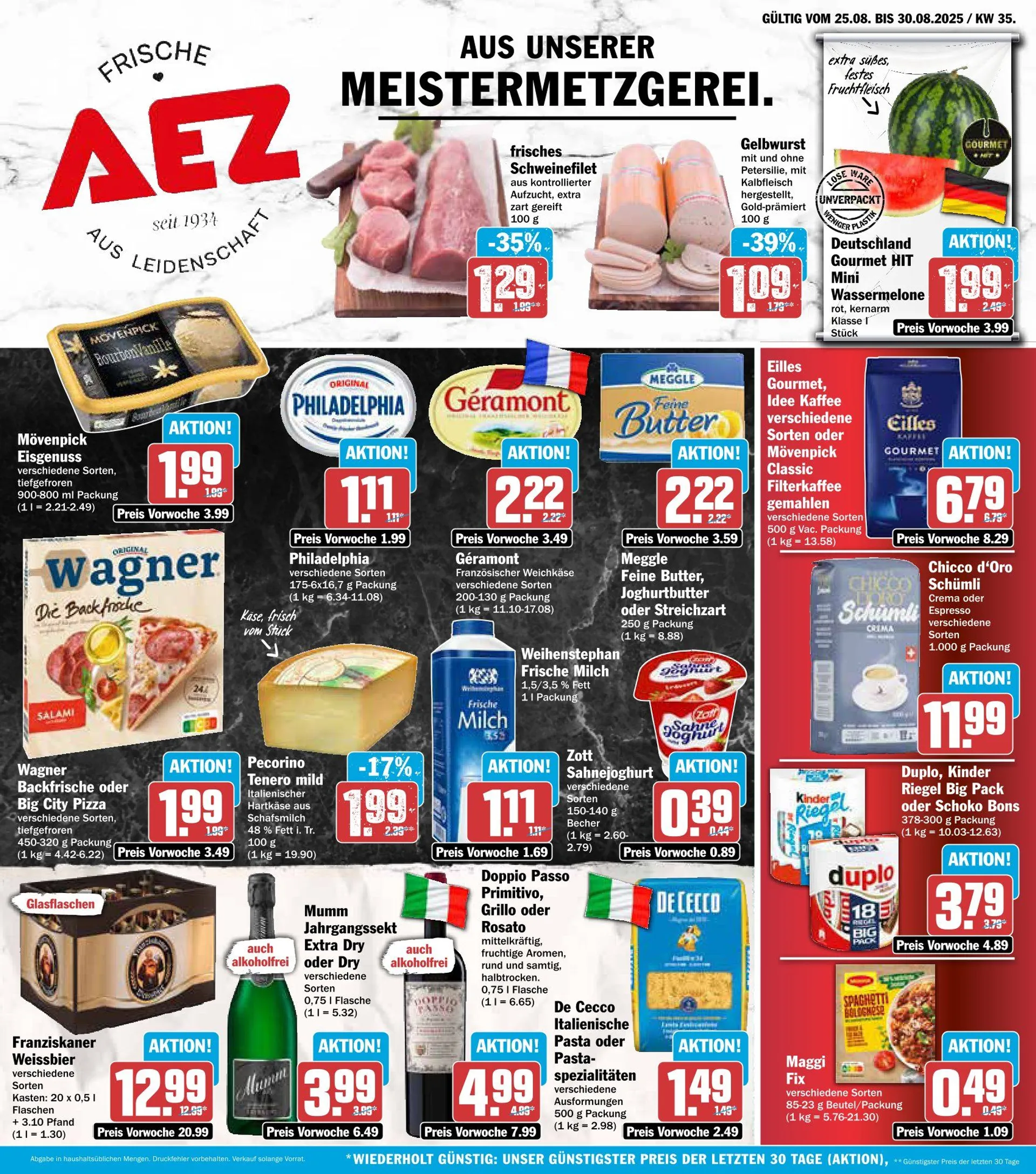 AEZ Prospekte  von 25. August bis 30. August 2025 - Prospekt seite 1