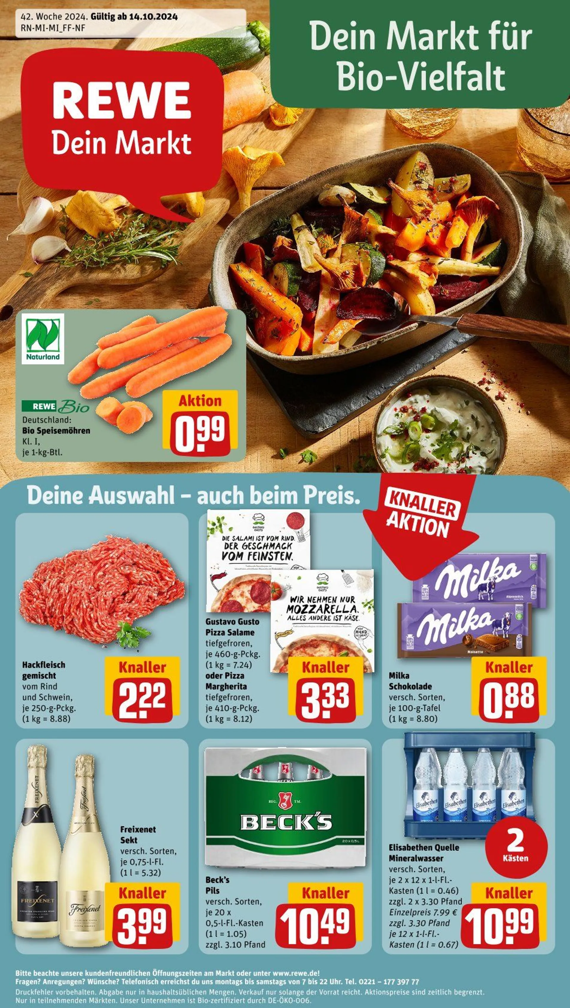 REWE Prospekt von 14. Oktober bis 19. Oktober 2024 - Prospekt seite 1