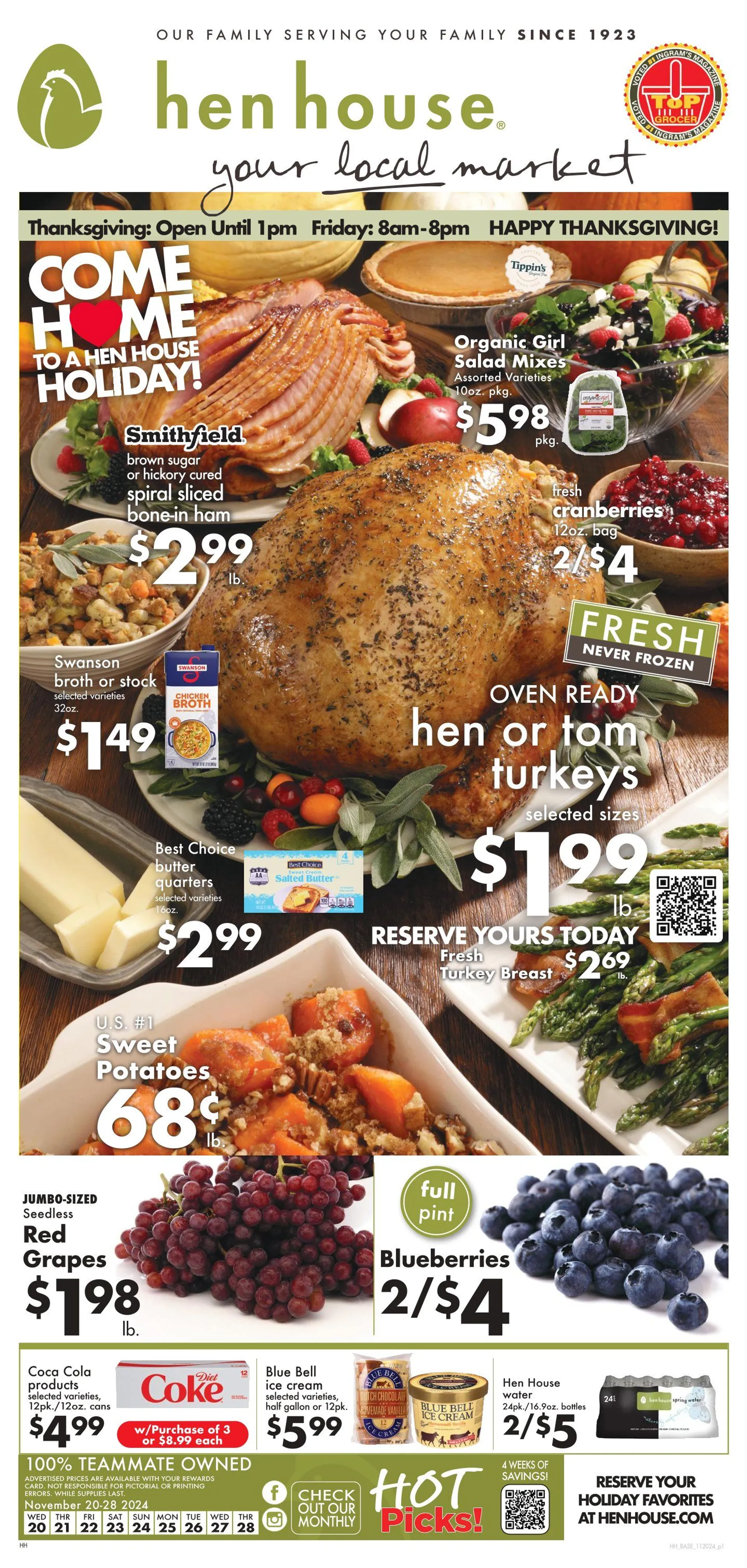 Weekly ad Hen House Weekly Ad from November 20 to November 28 2024 - Page 