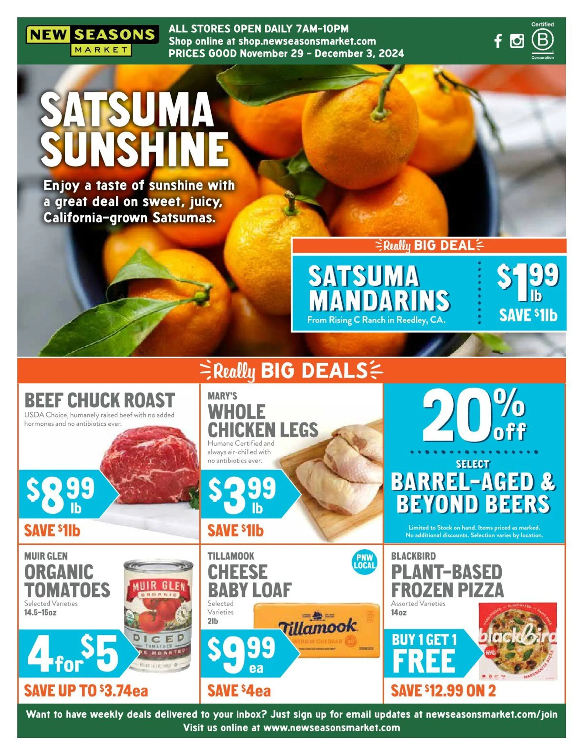 Weekly ad New Seasons Market Weekly Ad from November 29 to December 3 2024 - Page 