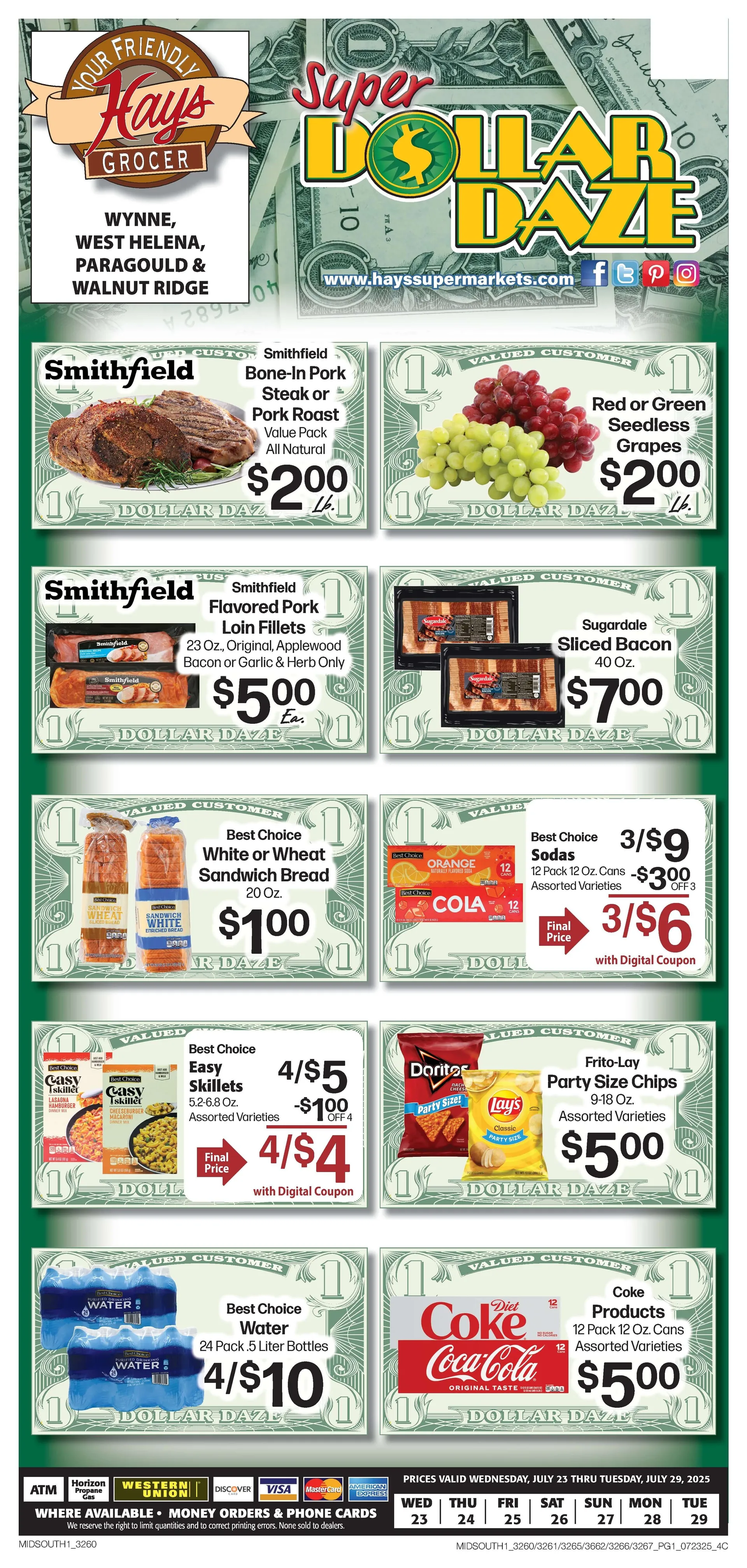Weekly ad Hays Supermarket Sales from July 23 to July 29 2025 - Page 1
