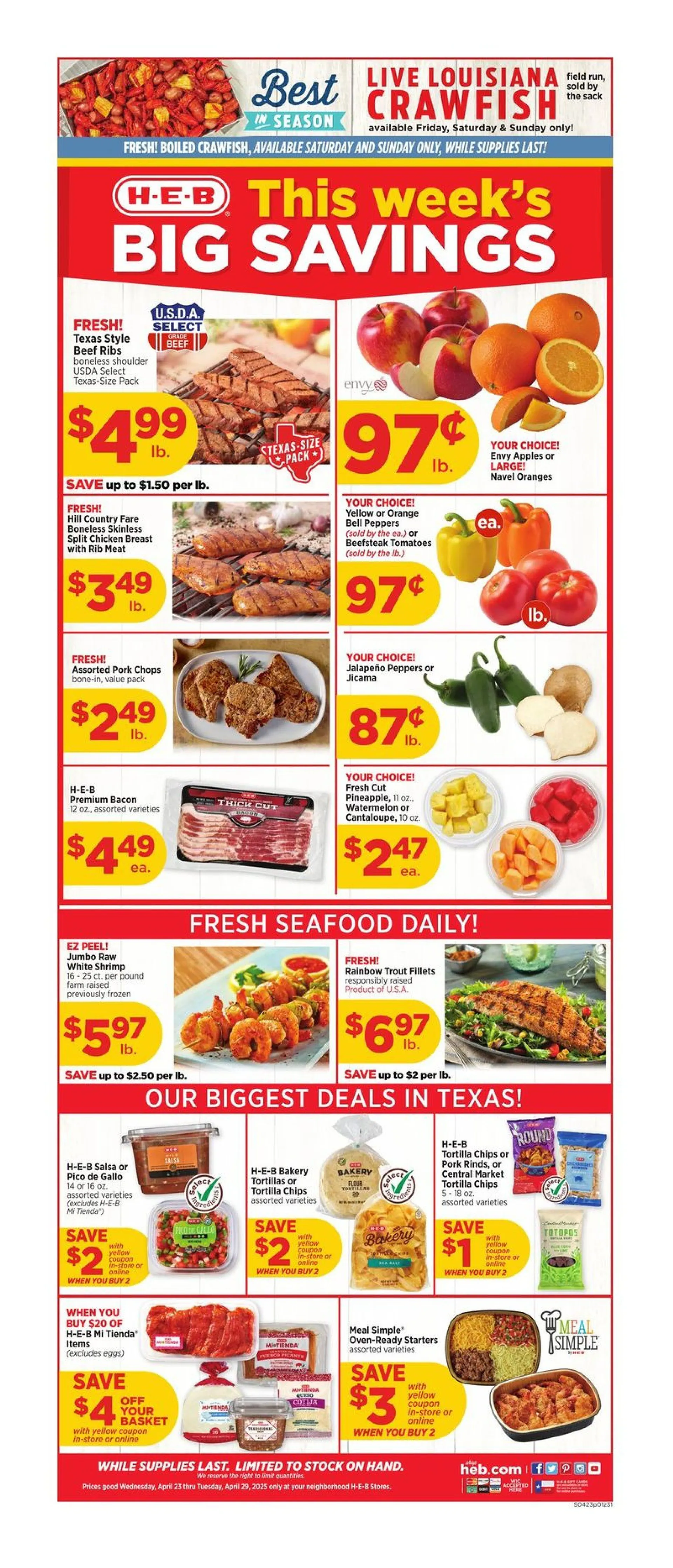 Catálogo de H-E-B Sales 23 de abril al 29 de abril 2025 - Página 