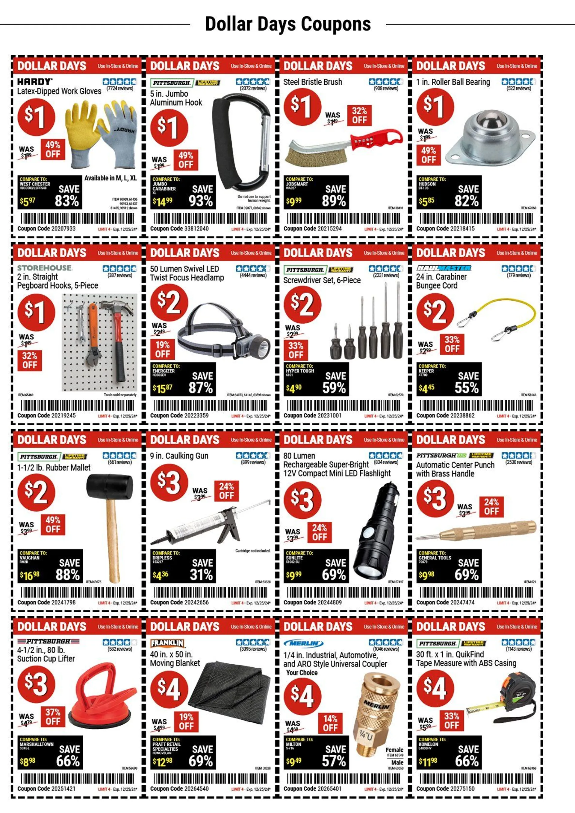 Weekly ad Harbor Freight Tools Coupons from December 12 to December 25 2024 - Page 