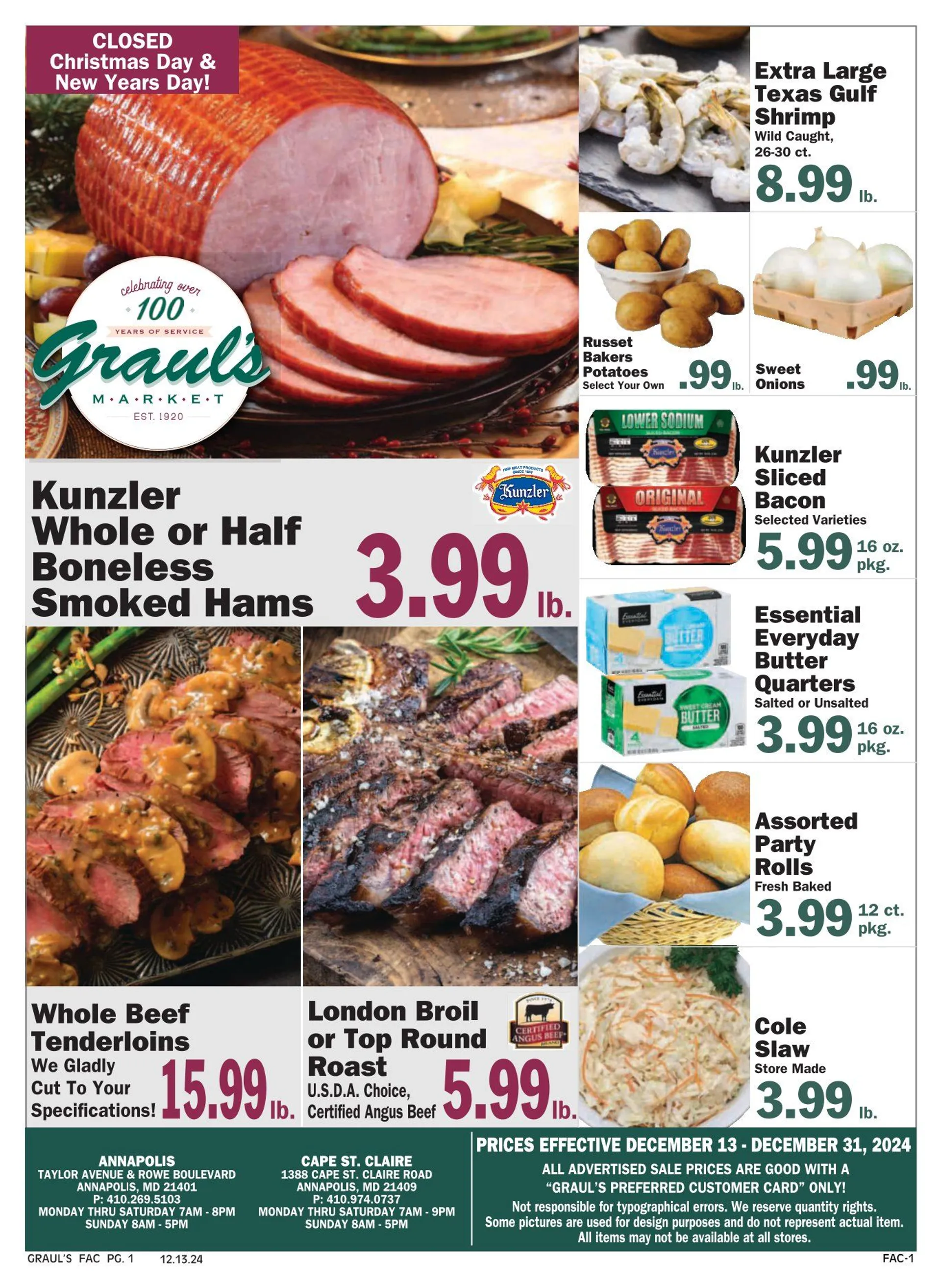 Weekly ad Graul's Market Deals from December 17 to December 31 2024 - Page 