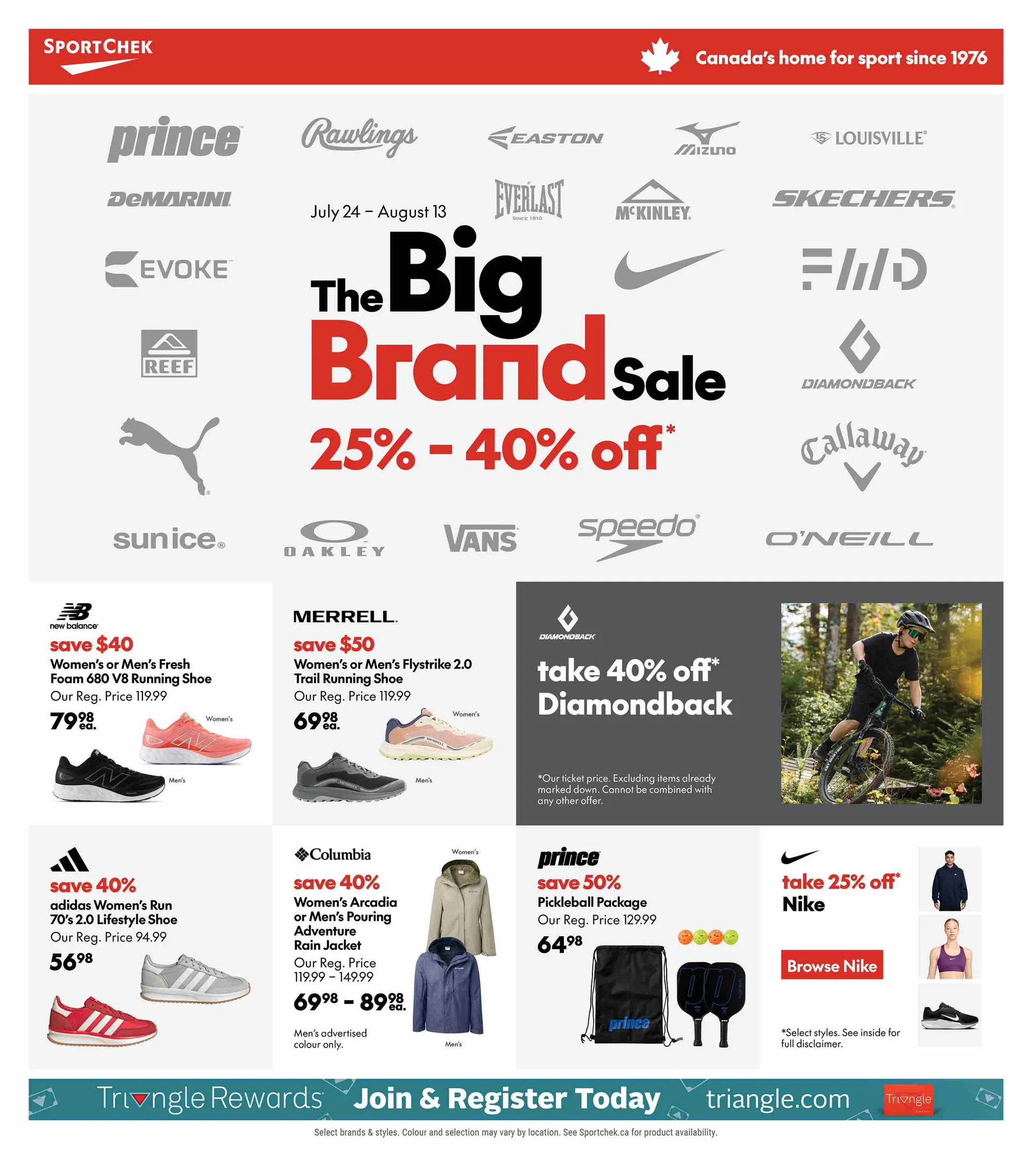 Sport Chek Sales from July 23 to July 30 2025 - flyer page 1