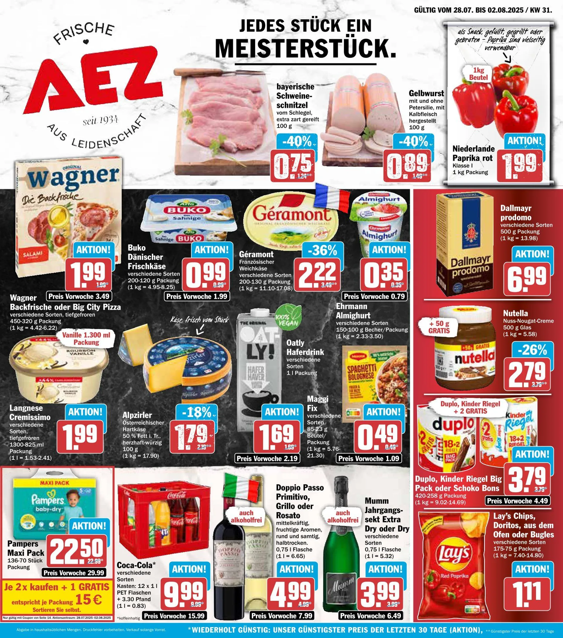  AEZ Prospekte  von 28. Juli bis 2. August 2025 - Prospekt seite 1
