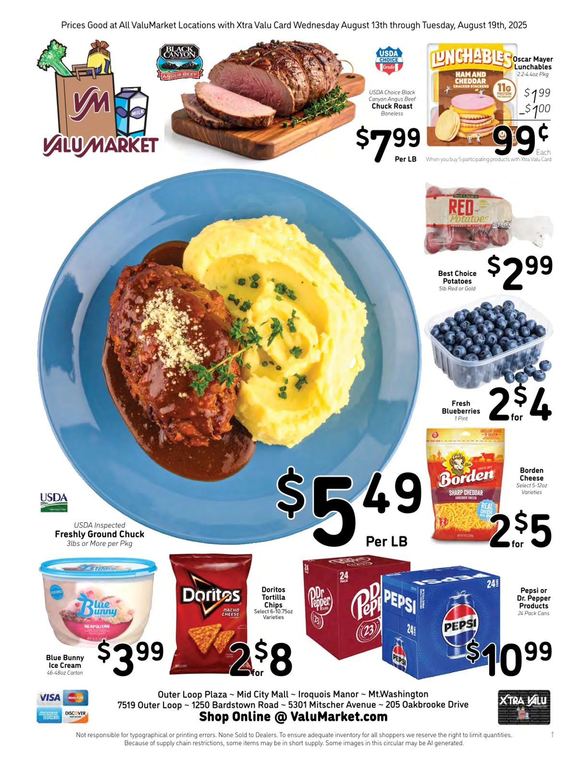 Weekly ad ValuMarket  Sales from August 13 to August 19 2025 - Page 1