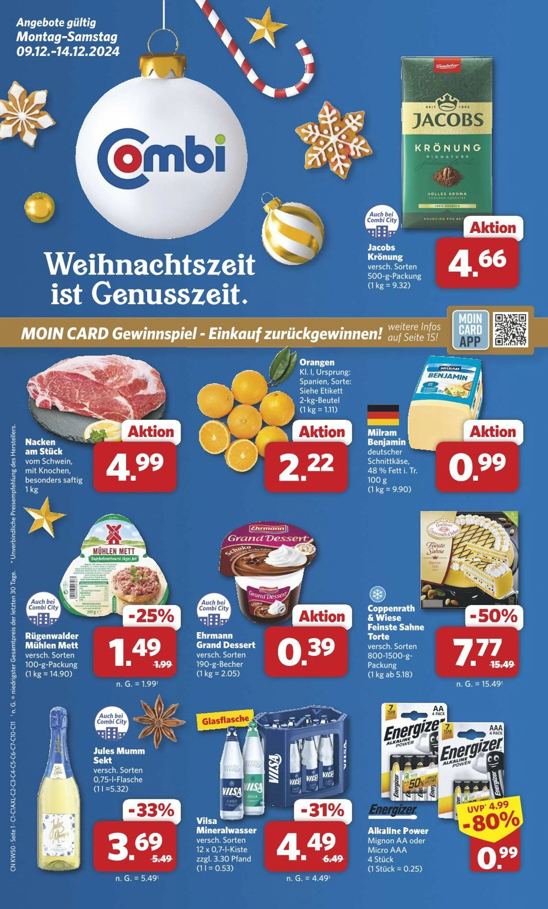 Combi Prospekts  von 9. Dezember bis 14. Dezember 2024 - Prospekt seite 