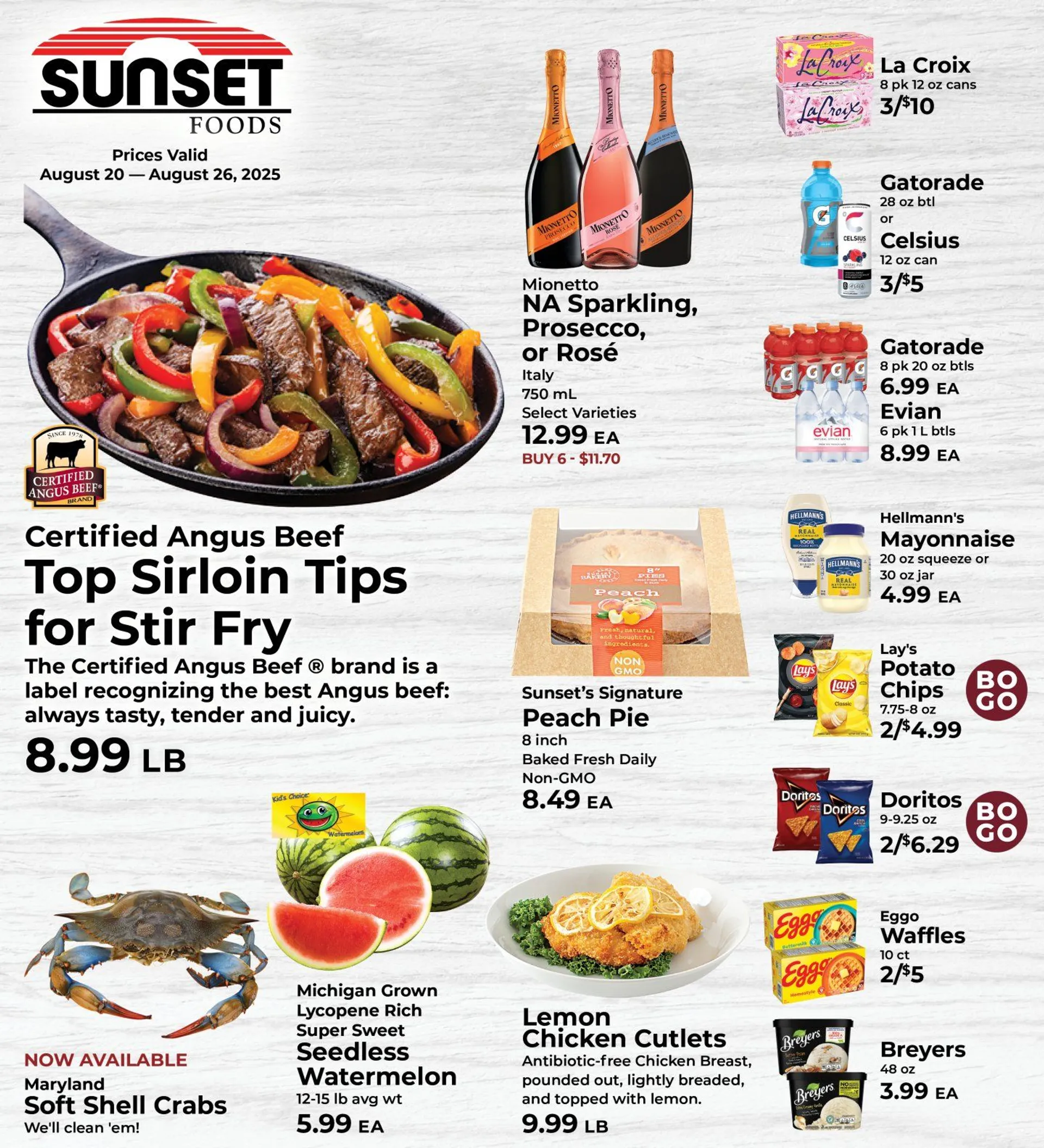 Weekly ad Sunset Foods Sales from August 20 to August 26 2025 - Page 1