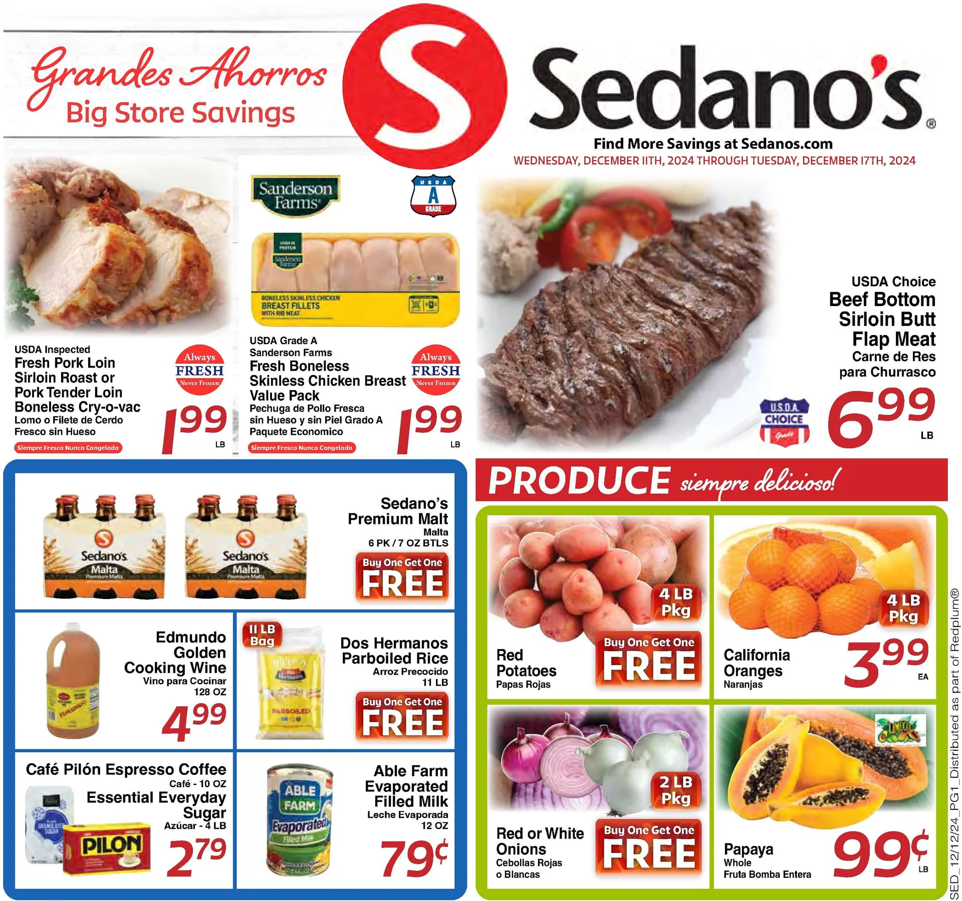 Weekly ad Sedano's Weekly Ad from December 11 to December 17 2024 - Page 