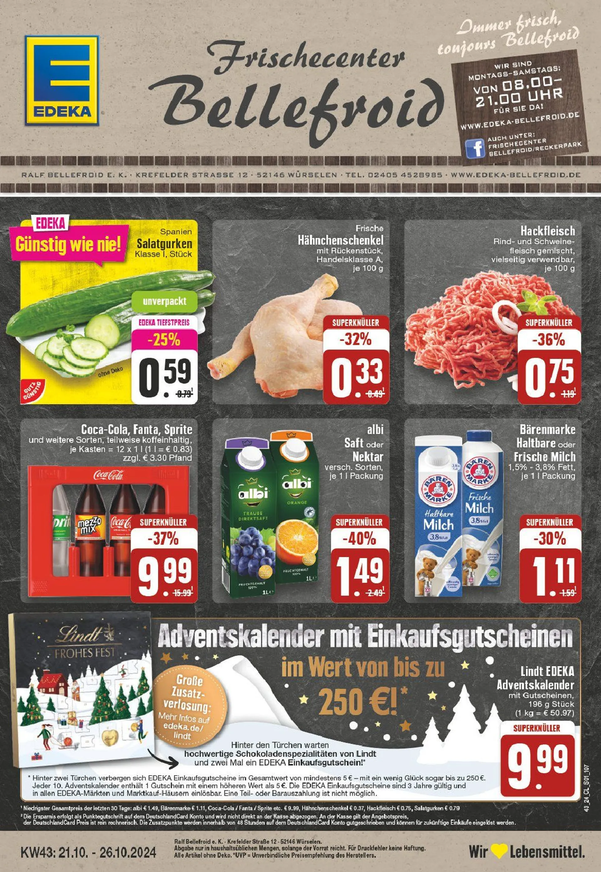 Edeka Prospekt von 21. Oktober bis 26. Oktober 2024 - Prospekt seite 1