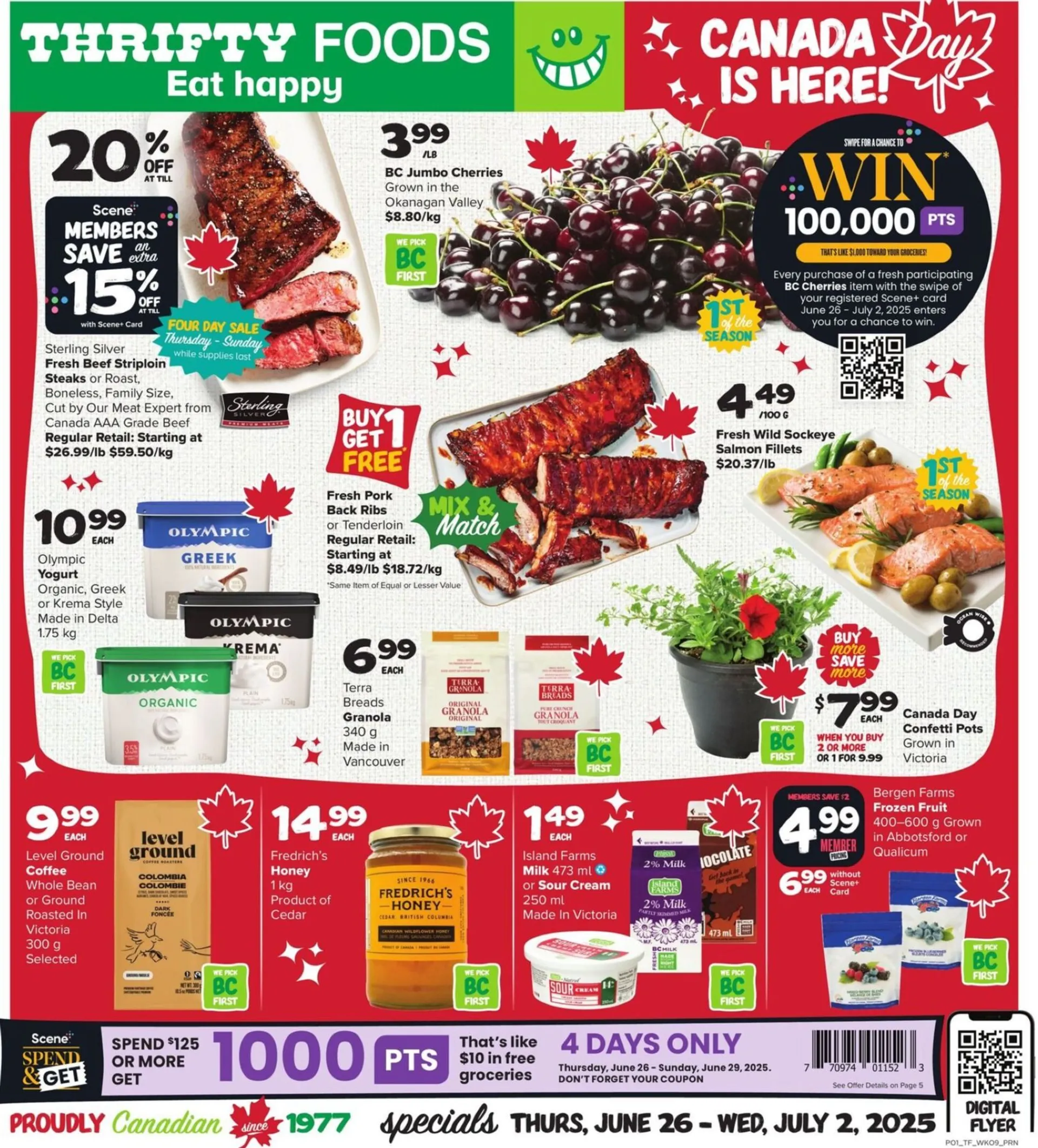 Thrifty Foods Deals from June 26 to July 2 2025 - flyer page 1