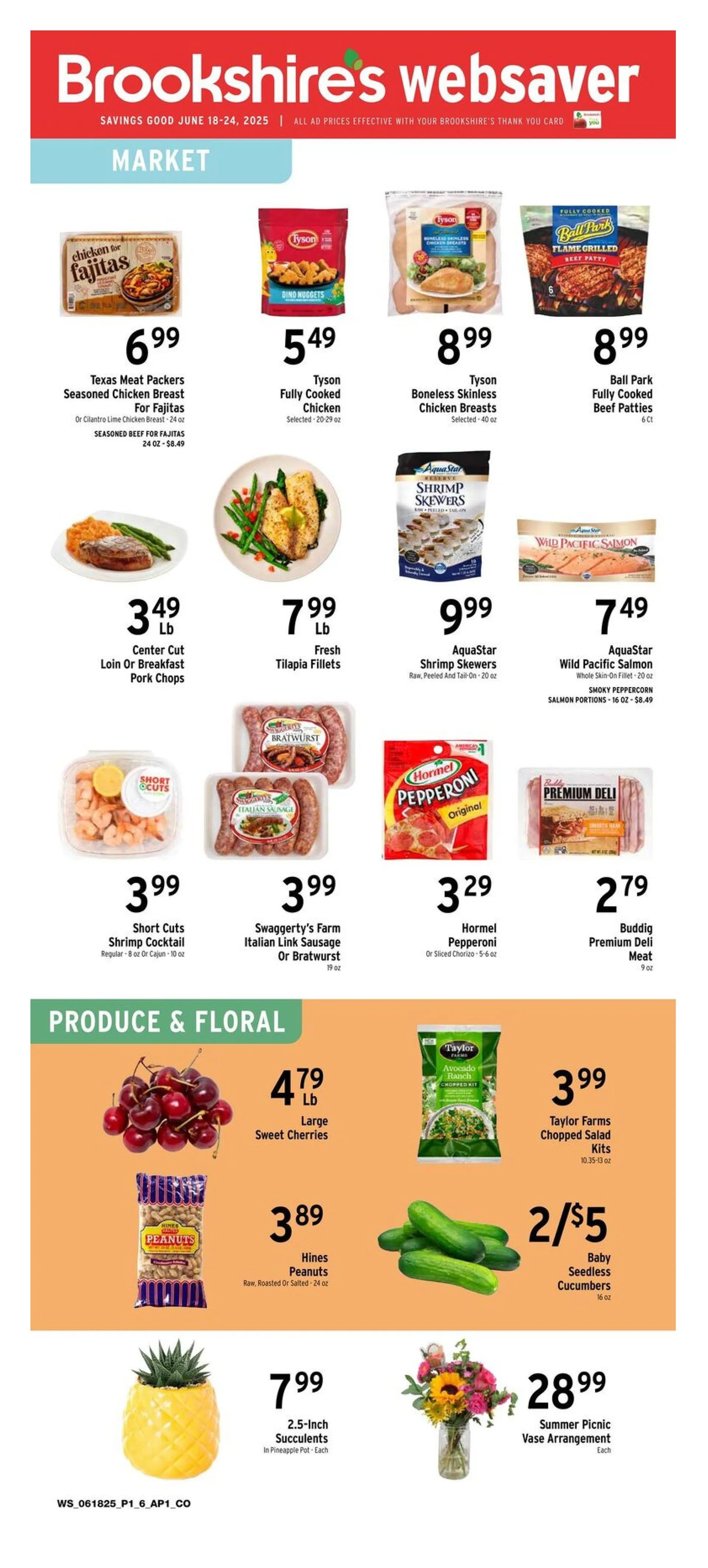 Weekly ad Brookshires  Sales from June 18 to June 24 2025 - Page 1