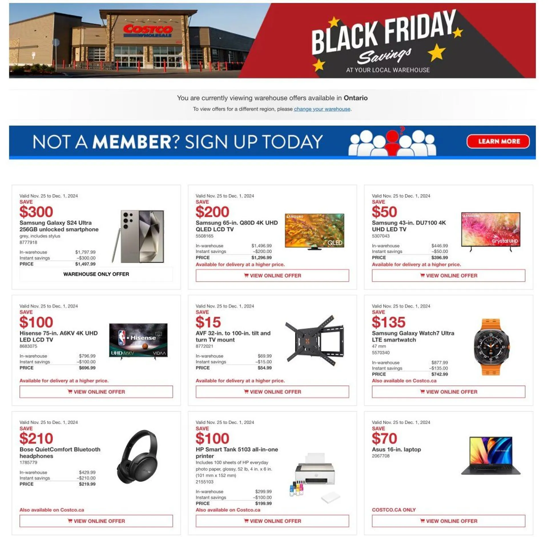 Costco coupons from November 25 to December 1 2024 - flyer page 