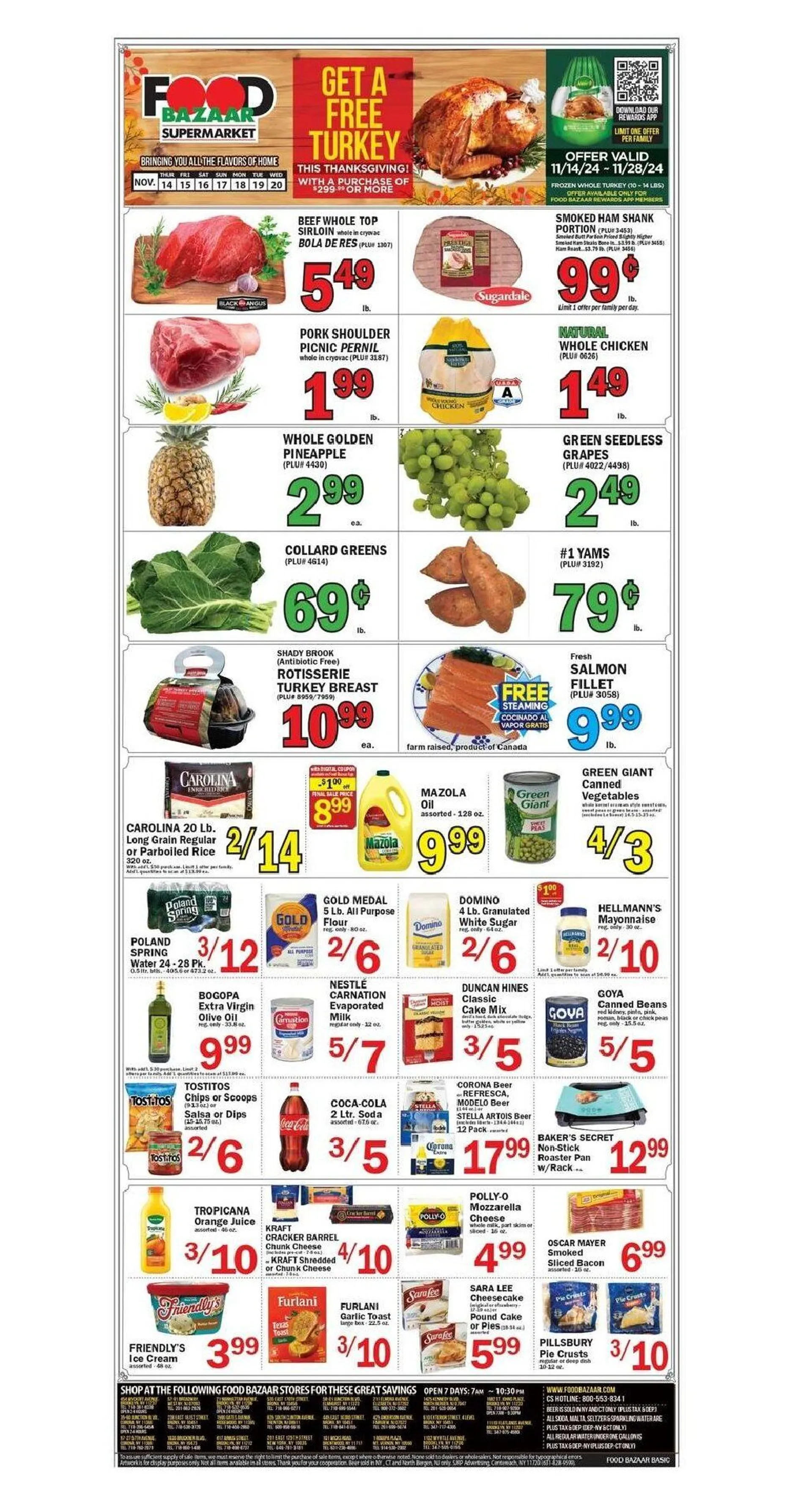 Weekly ad Food Bazaar Weekly Ad from November 14 to November 20 2024 - Page 