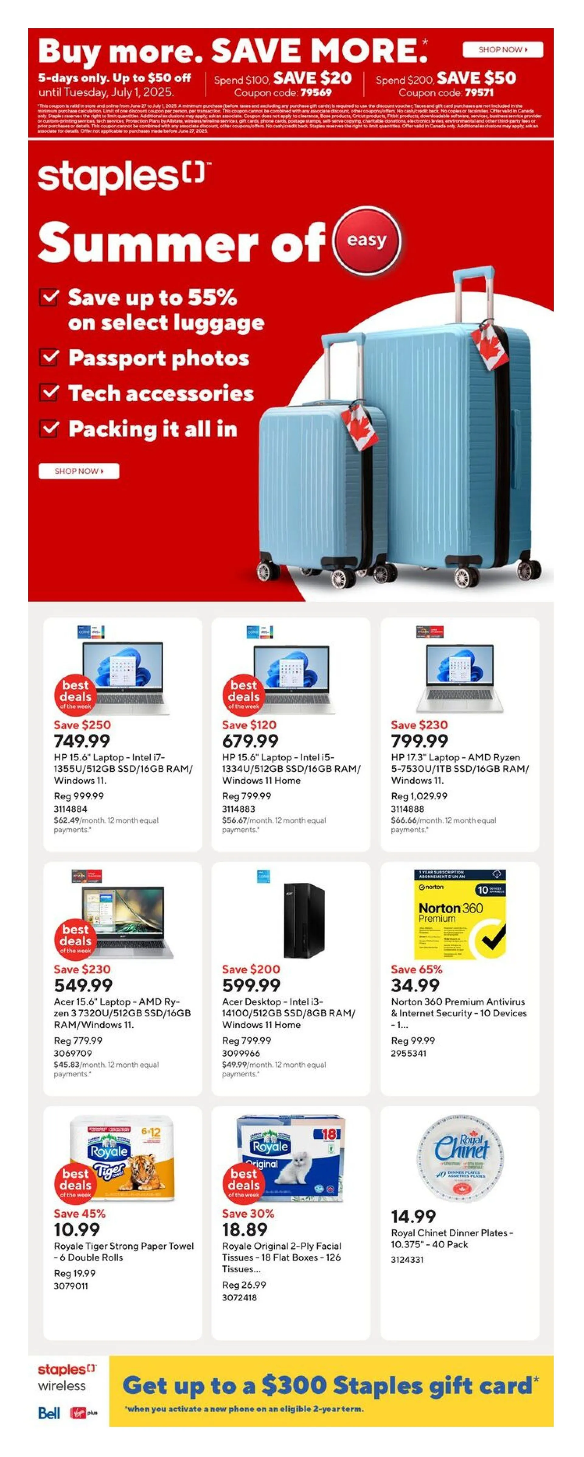 Staples Sales from June 27 to July 1 2025 - flyer page 1