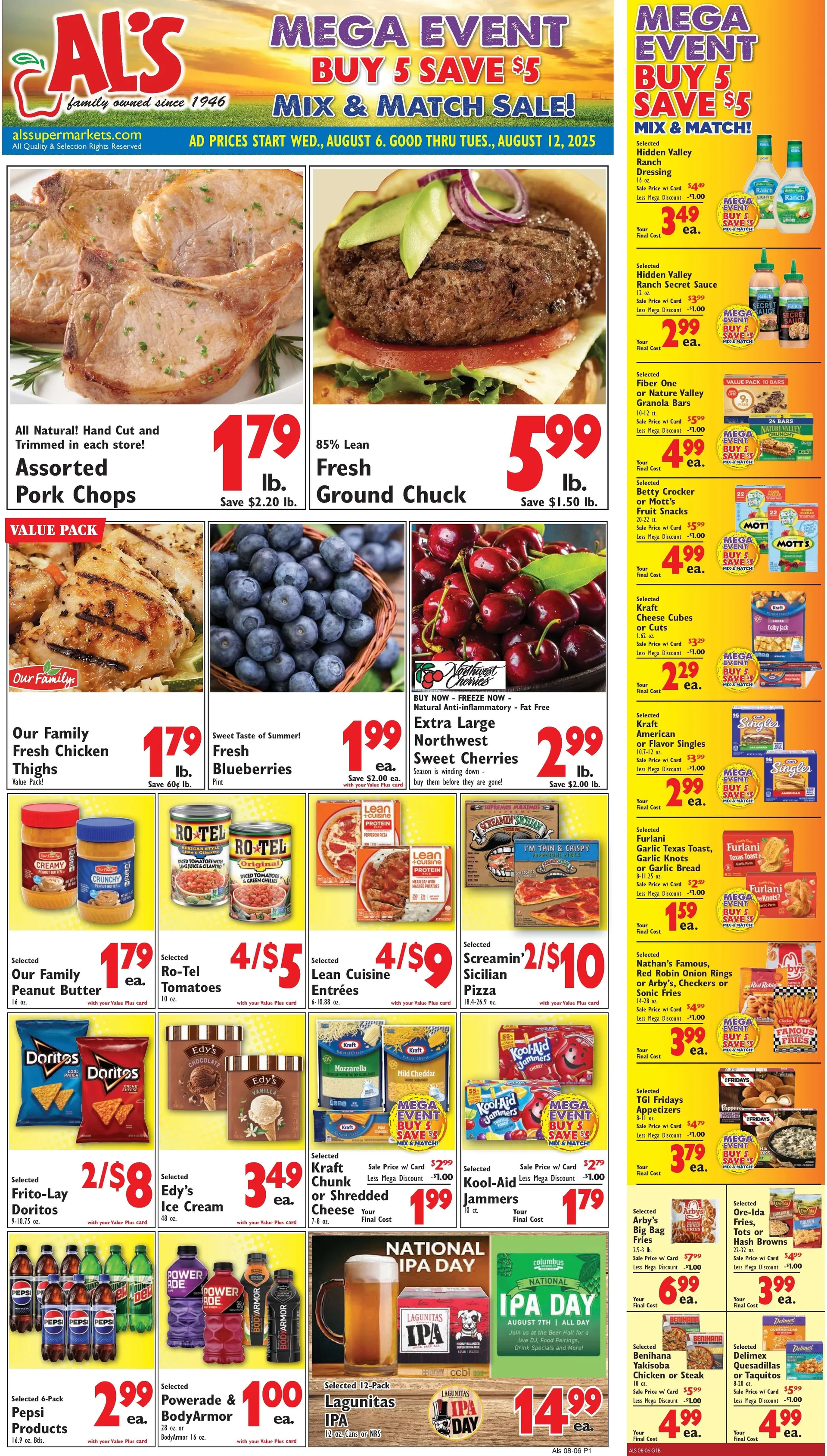 Weekly ad Al's Supermarket Sales from August 6 to August 12 2025 - Page 1