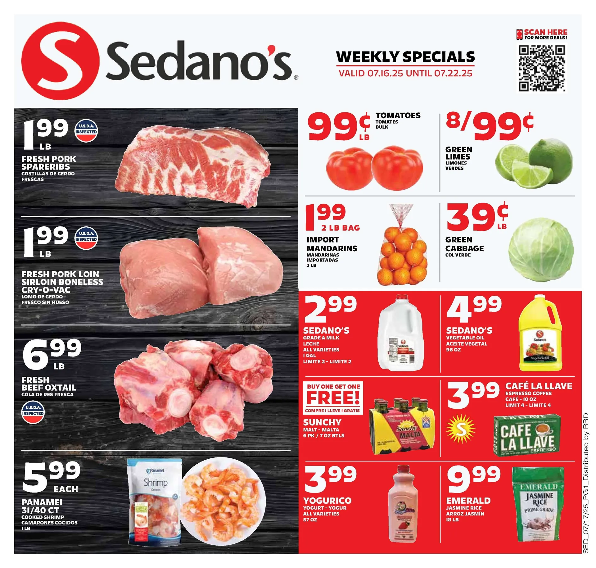 Weekly ad Sedano's Sales from July 16 to July 22 2025 - Page 1
