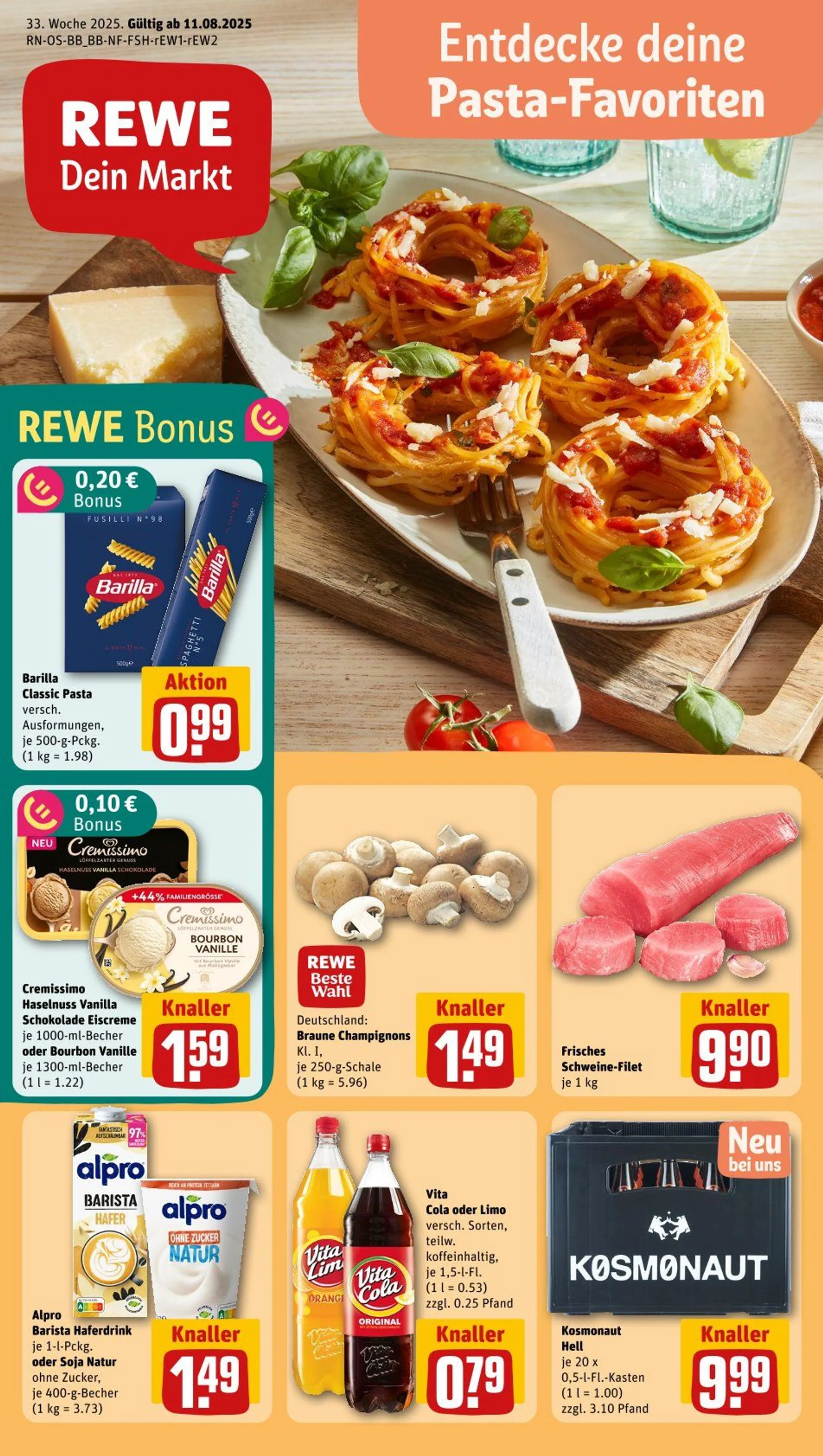REWE Prospekte von 11. August bis 17. August 2025 - Prospekt seite 1