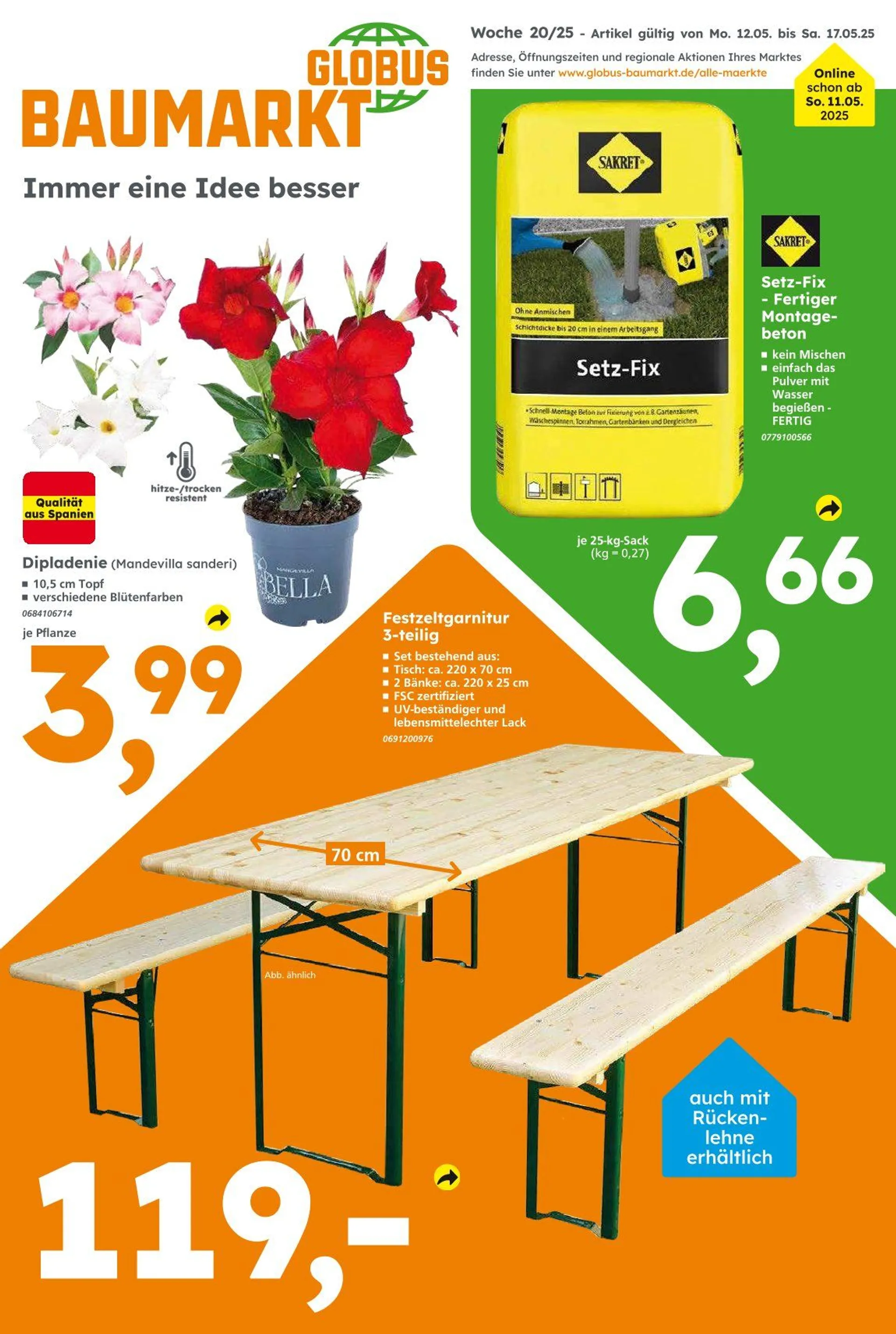 Globus Baumarkt Prospekt von 11. Mai bis 17. Mai 2025 - Prospekt seite 