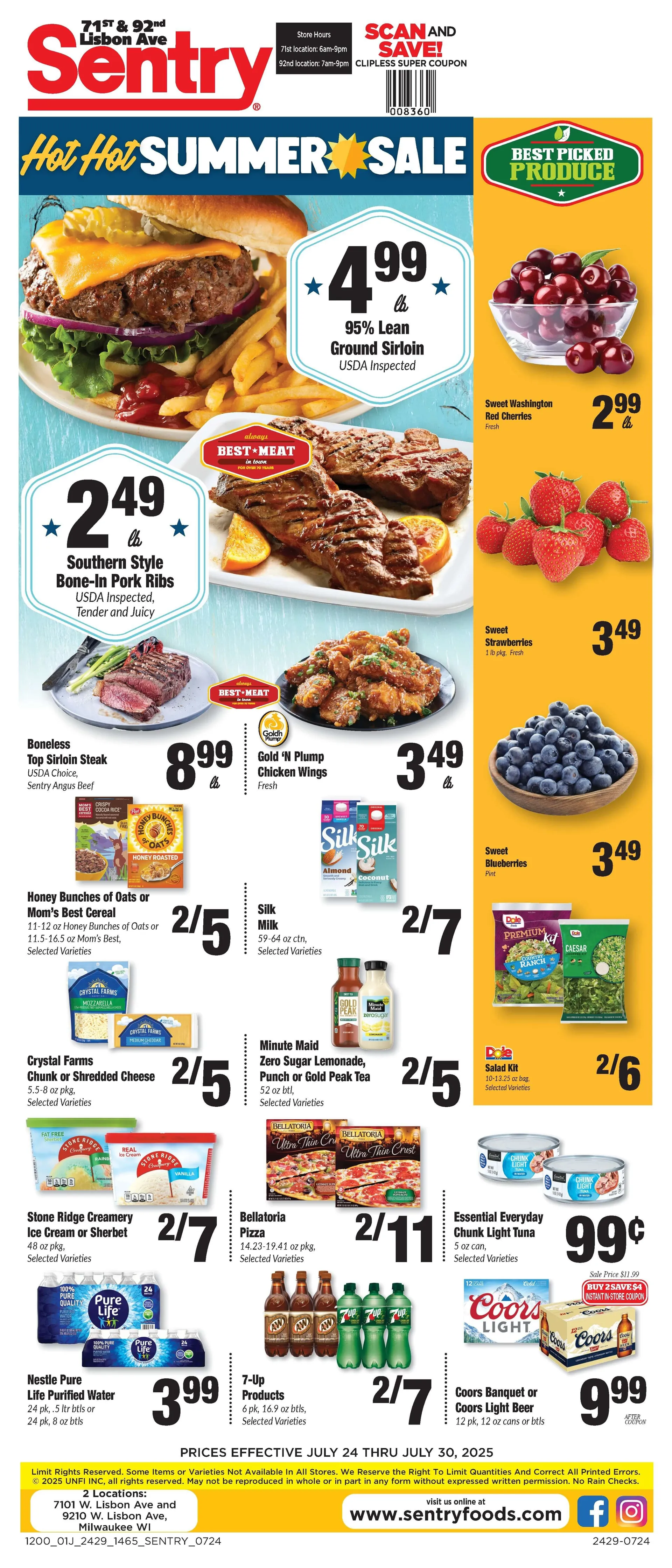 Weekly ad Sentry Foods Sales from July 24 to July 31 2025 - Page 1