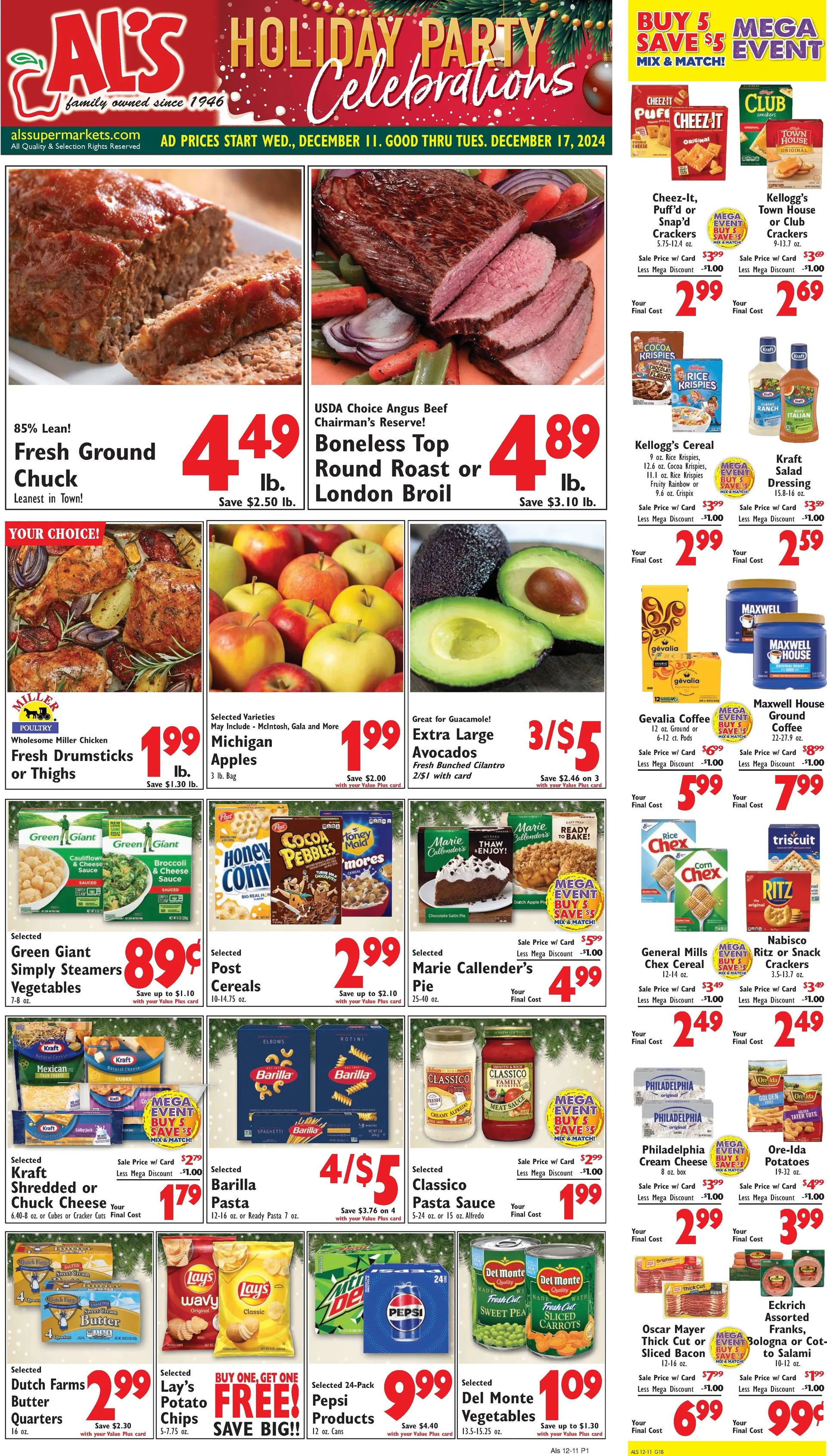 Weekly ad Al's Supermarket Weekly Ad from December 11 to December 17 2024 - Page 