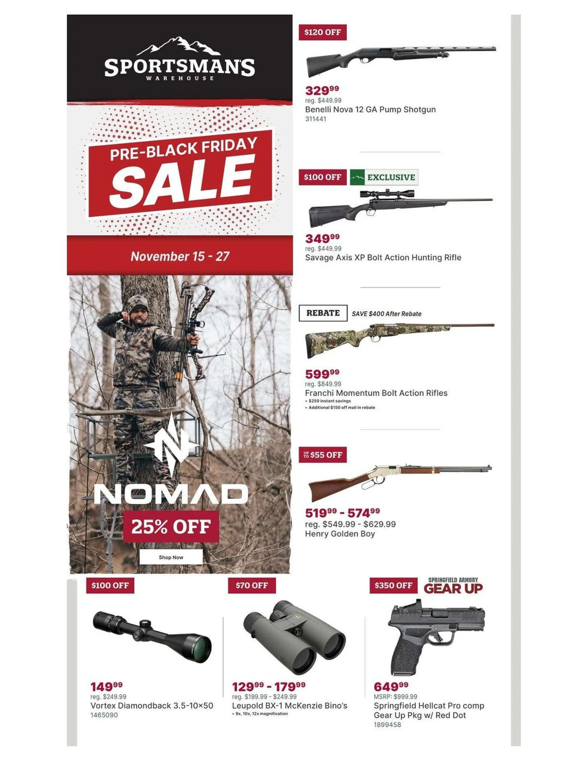 Weekly ad Sportsman's Warehouse Weekly Ad from November 15 to November 27 2024 - Page 