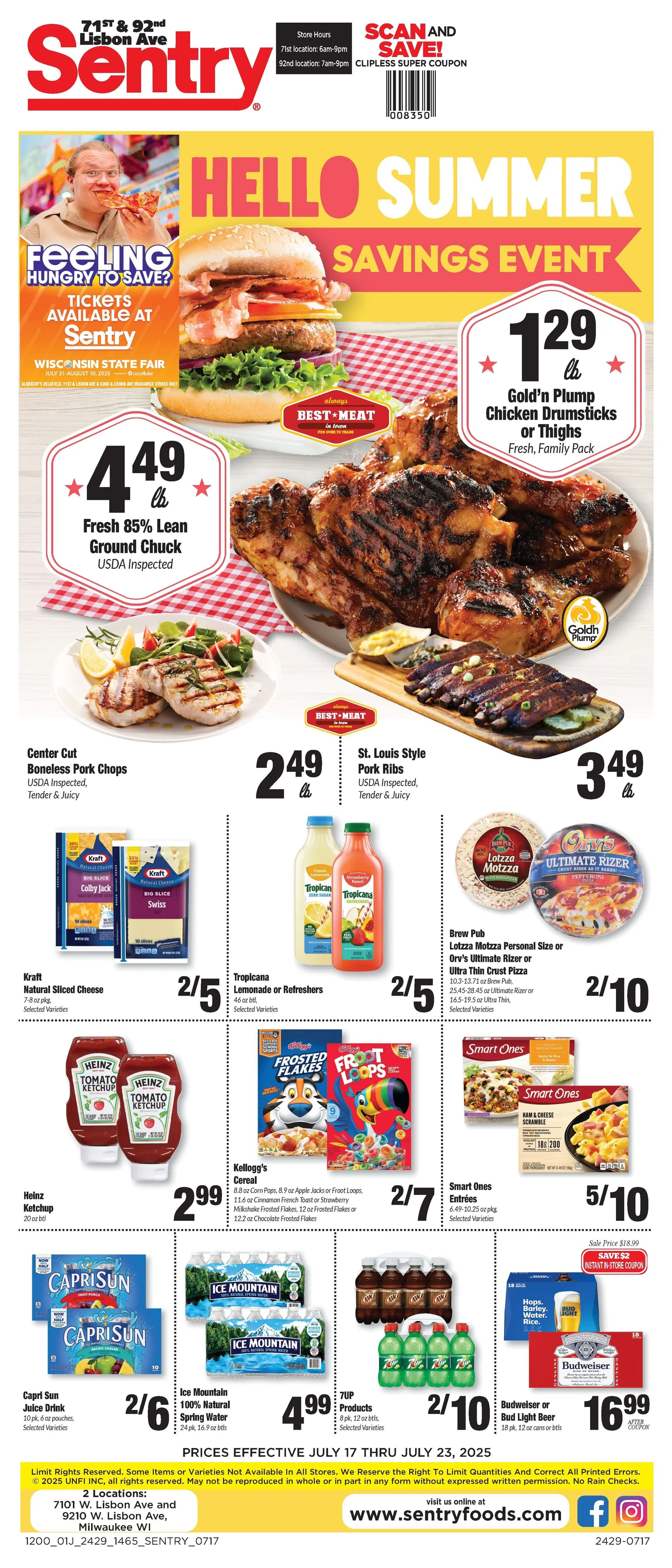 Weekly ad Sentry Foods sales from July 17 to July 23 2025 - Page 1