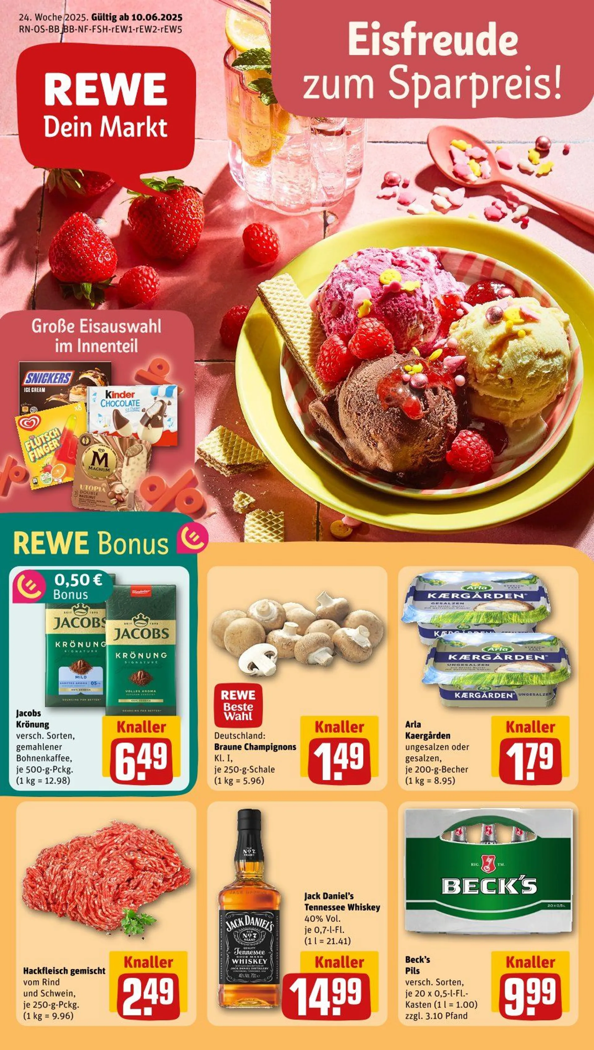 REWE Prospekt von 10. Juni bis 15. Juni 2025 - Prospekt seite 1