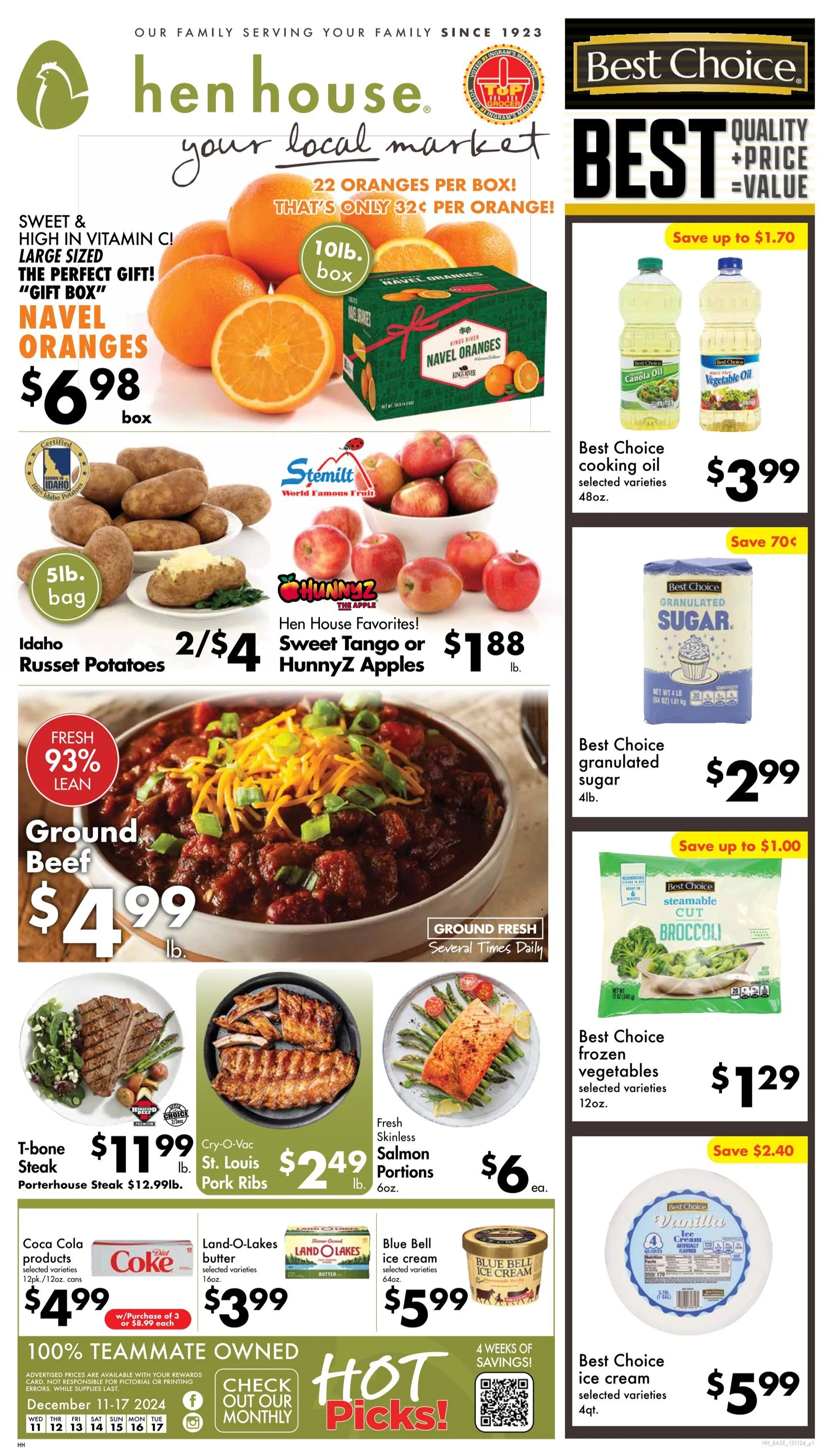 Weekly ad Hen House Weekly Ad from December 11 to December 17 2024 - Page 