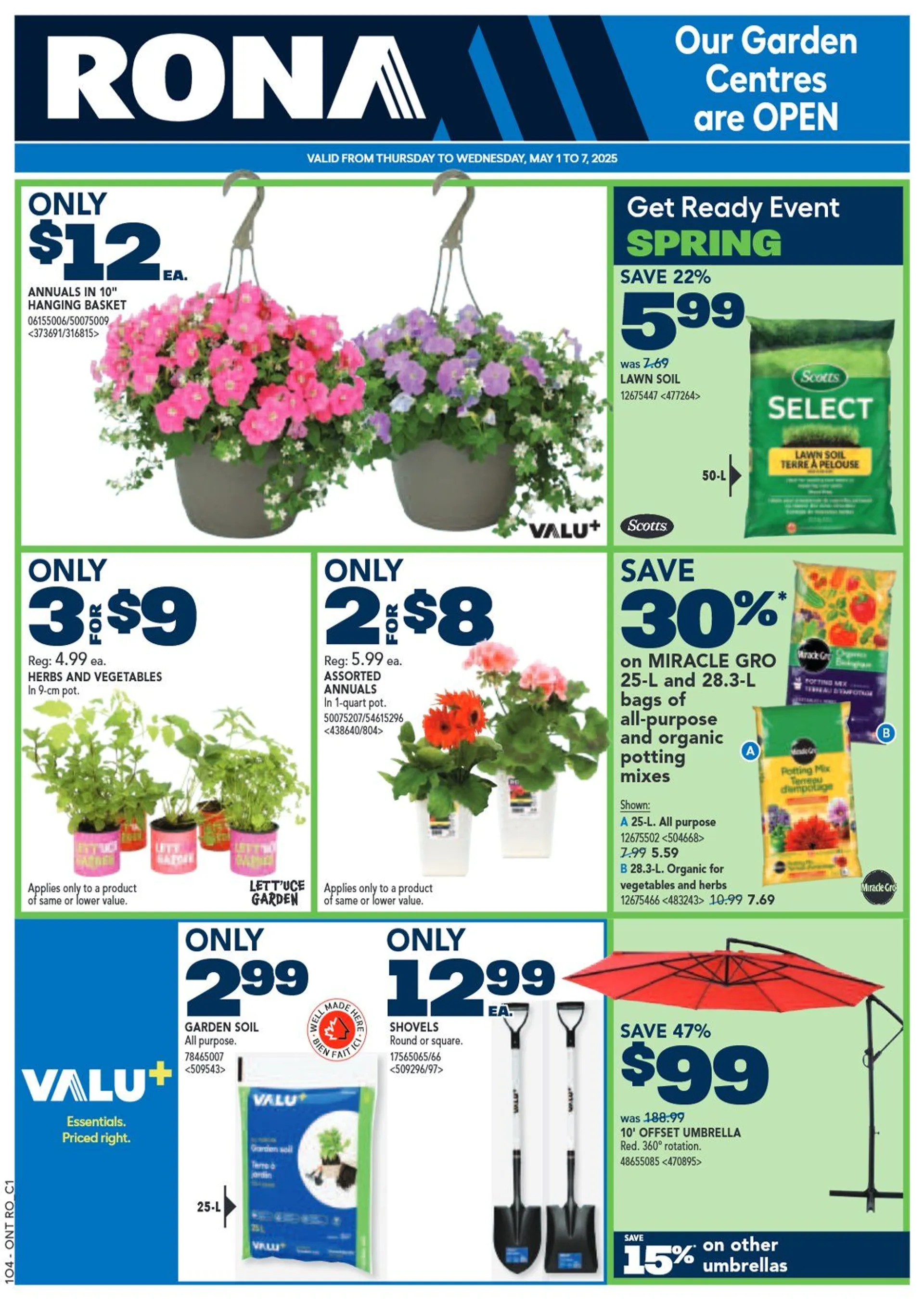 RONA Sales from May 1 to May 7 2025 - flyer page 
