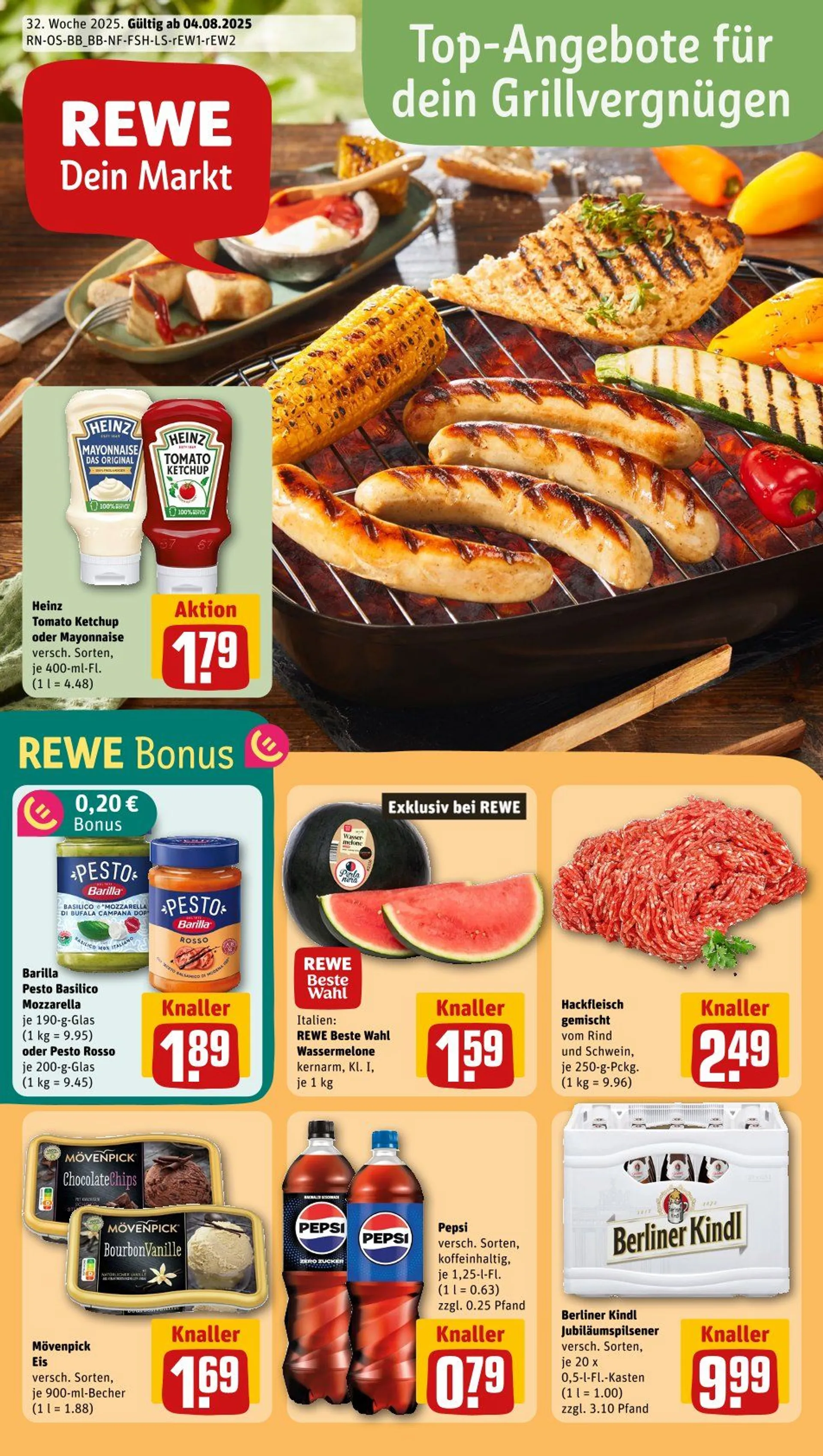 REWE Angebote von 4. August bis 10. August 2025 - Prospekt seite 1