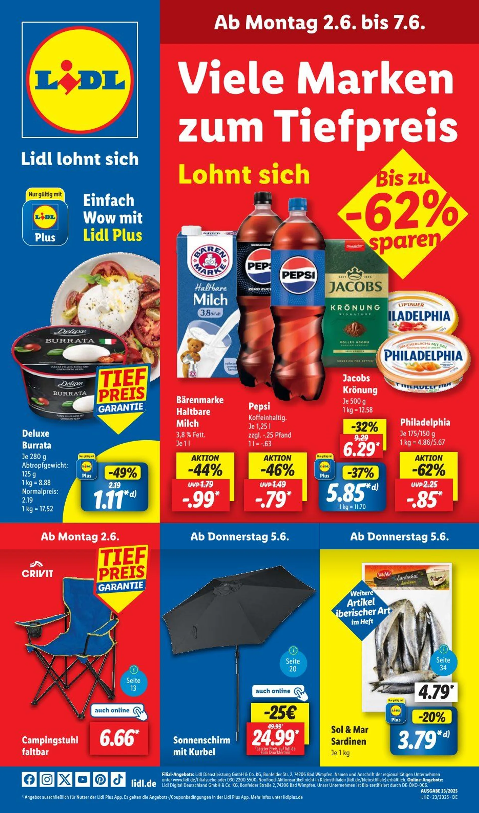 Lidl Prospekt von 2. Juni bis 7. Juni 2025 - Prospekt seite 1