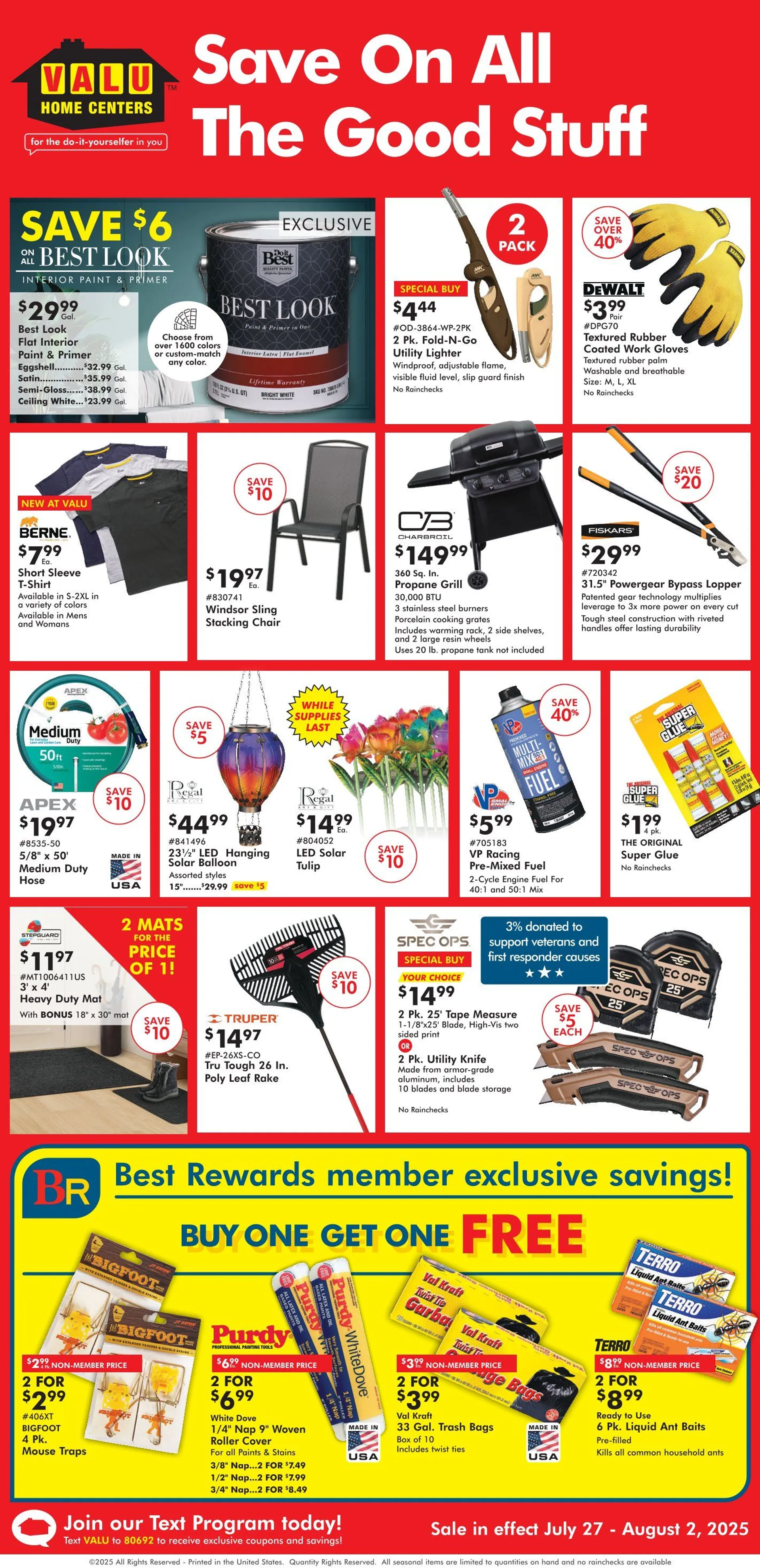 Weekly ad Valu Home Centers Sales from July 27 to August 8 2025 - Page 1