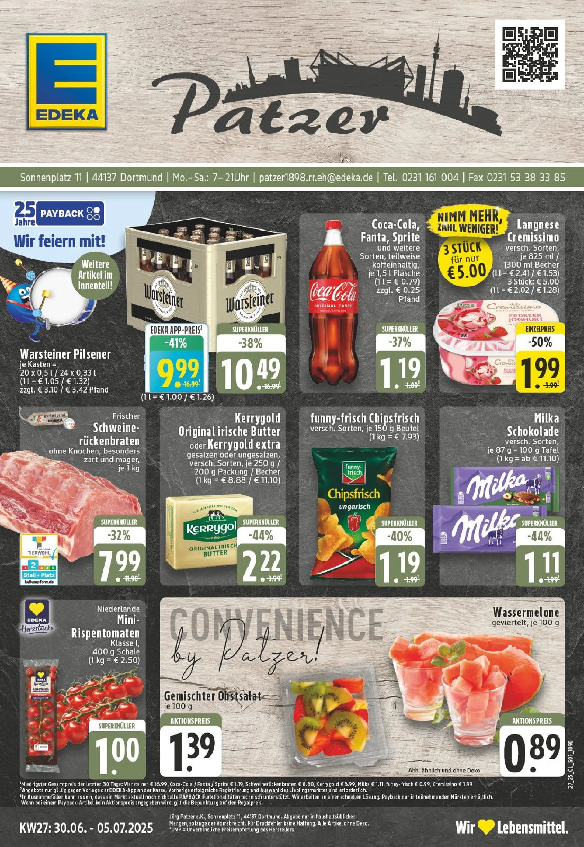 Edeka Prospekt von 30. Juni bis 5. Juli 2025 - Prospekt seite 1