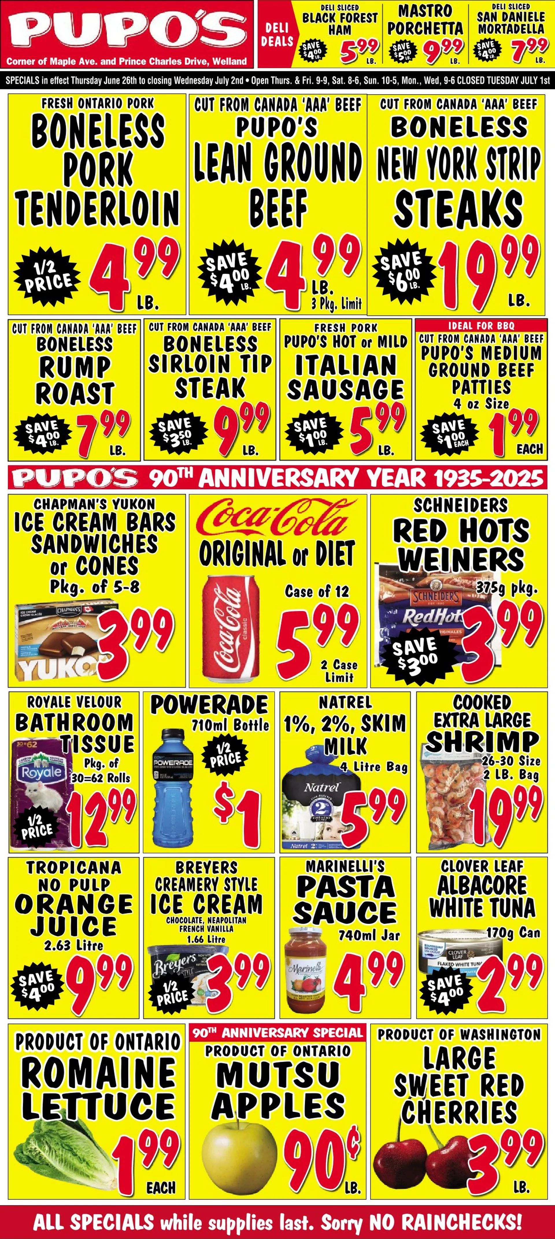 Pupo's Food Market Deals from June 27 to July 2 2025 - flyer page 1