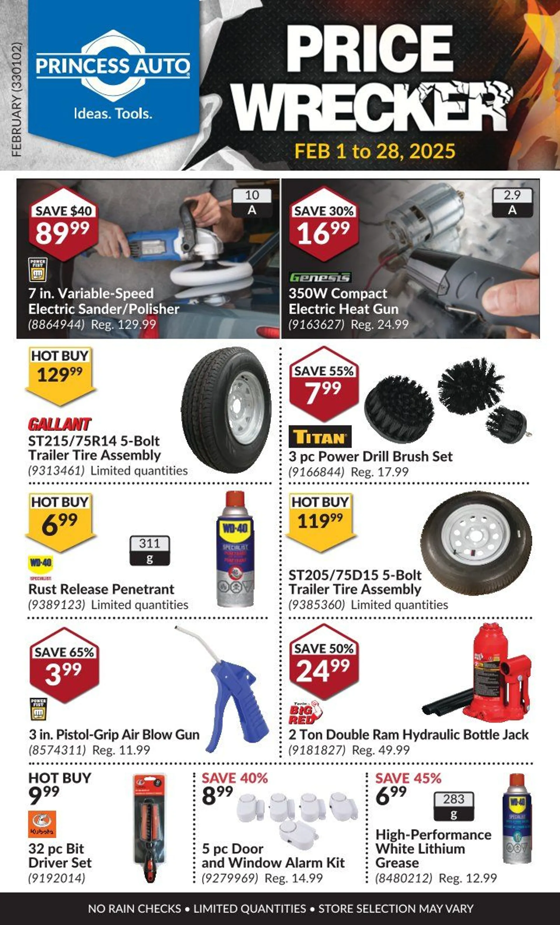 Princess Auto Sales from March 1 to February 28 2025 - flyer page 