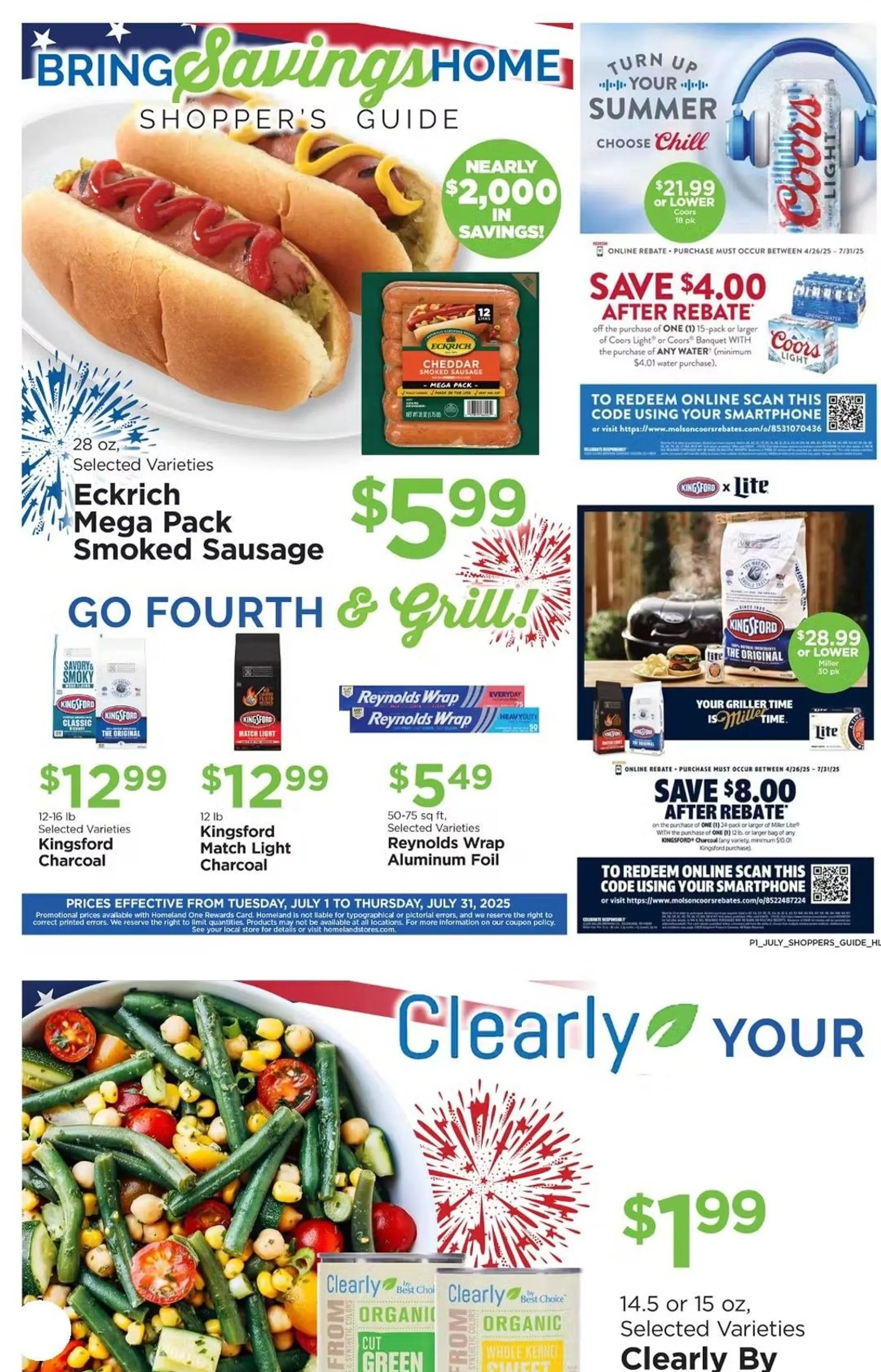 Weekly ad Homeland Sales from July 1 to July 31 2025 - Page 1